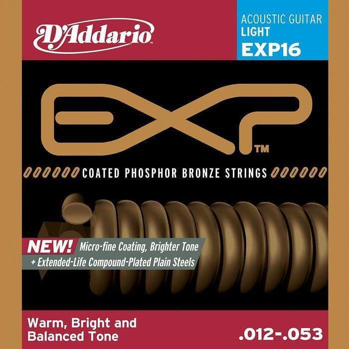 d'addario exp-16 light set phosphor bronze