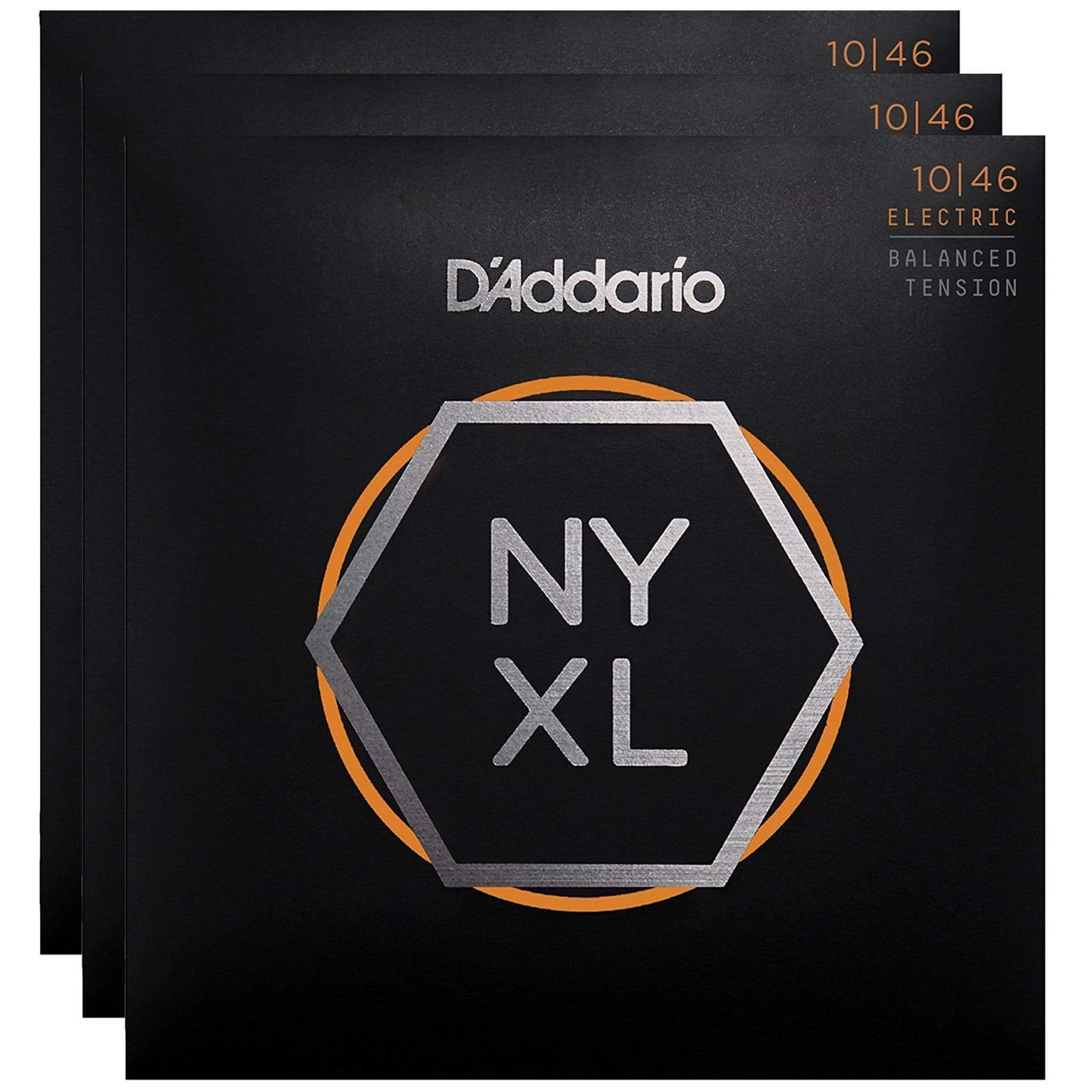 D'Addario NYXL Electric Guitar Strings Balanced Lite 10-46 (3 Pack Bundle) Accessories / Strings / Guitar Strings