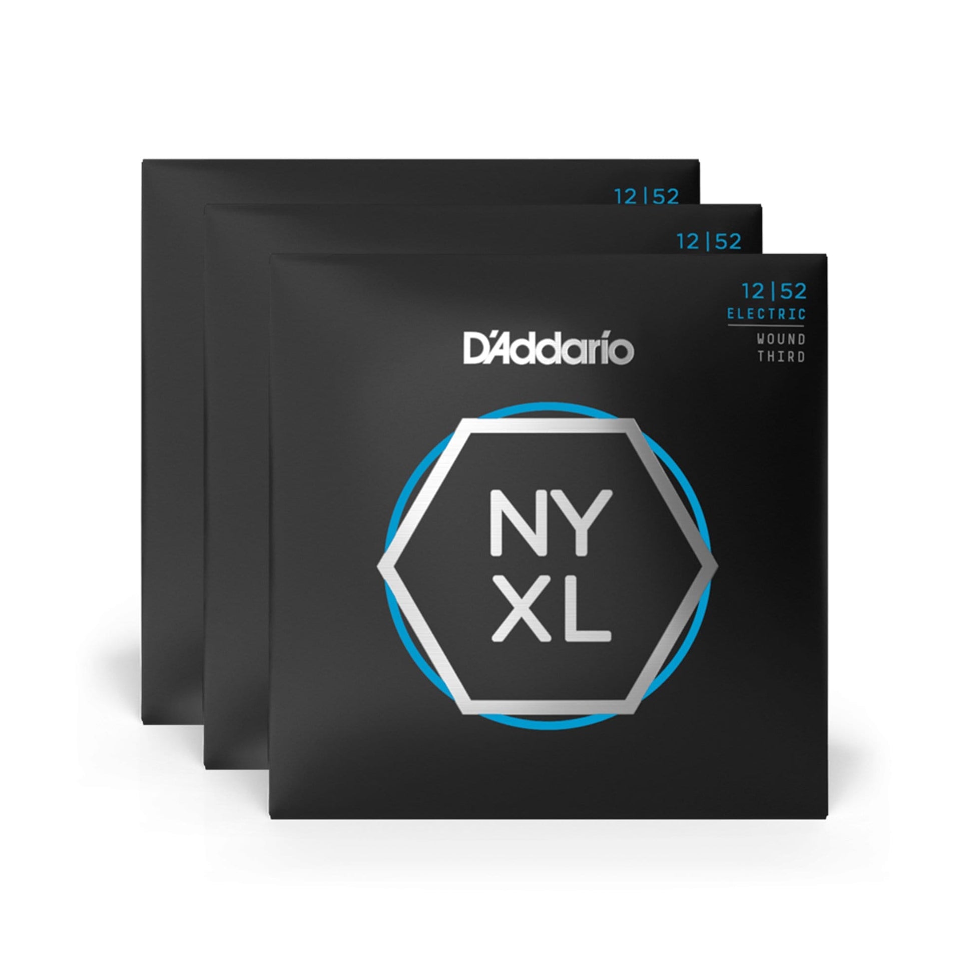 D'Addario NYXL Electric Guitar Strings Lite Wound Third 12-52 3 Pack Bundle Accessories / Strings / Guitar Strings