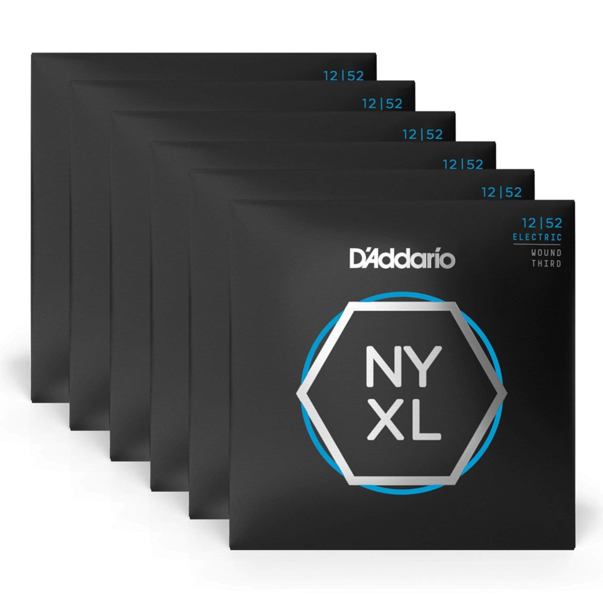 D'Addario NYXL Electric Guitar Strings Lite Wound Third 12-52 6 Pack Bundle Accessories / Strings / Guitar Strings