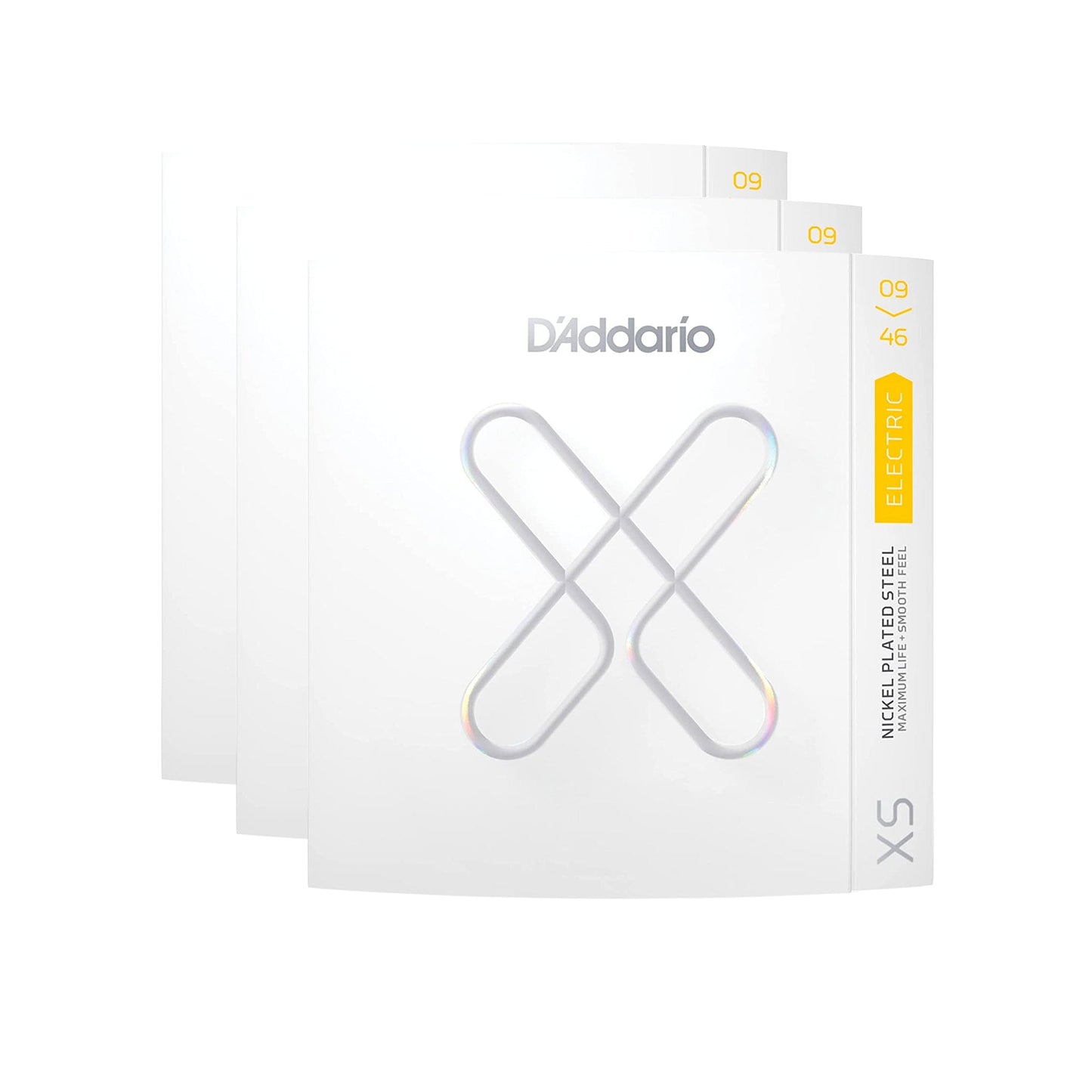 D'Addario XS Coated Electric Nickel Wound 09-46 Super Light Top/Regular Bottom 3 Pack Bundle Accessories / Strings / Guitar Strings