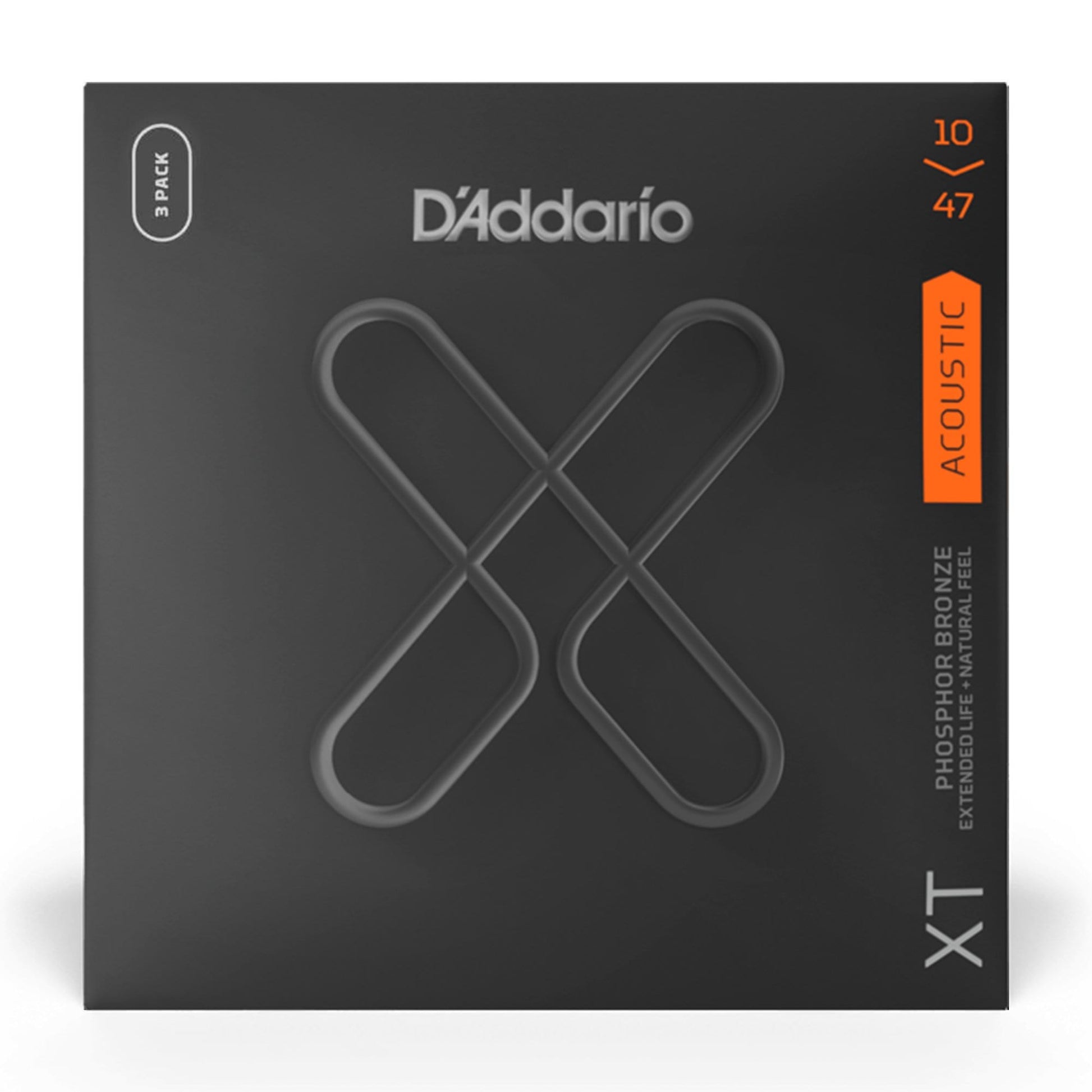 D'Addario XT Phosphor Bronze Acoustic Guitar Strings Extra Light 10-47 3-Pack Accessories / Strings / Guitar Strings