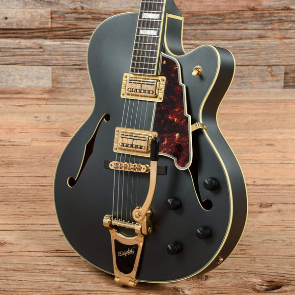 D'Angelico Deluxe 175 Matte Midnight 2017 – Chicago Music Exchange