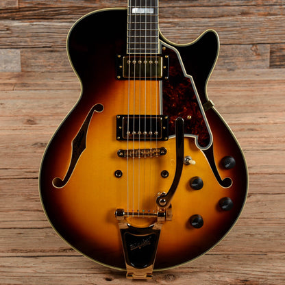 D'Angelico Deluxe SS Semi-Hollow Single Cutaway Sunburst 2017 Electric Guitars / Semi-Hollow