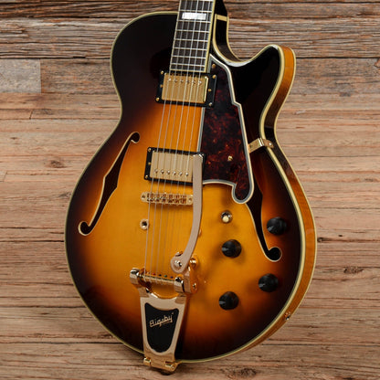 D'Angelico Deluxe SS Semi-Hollow Single Cutaway Sunburst 2017 Electric Guitars / Semi-Hollow