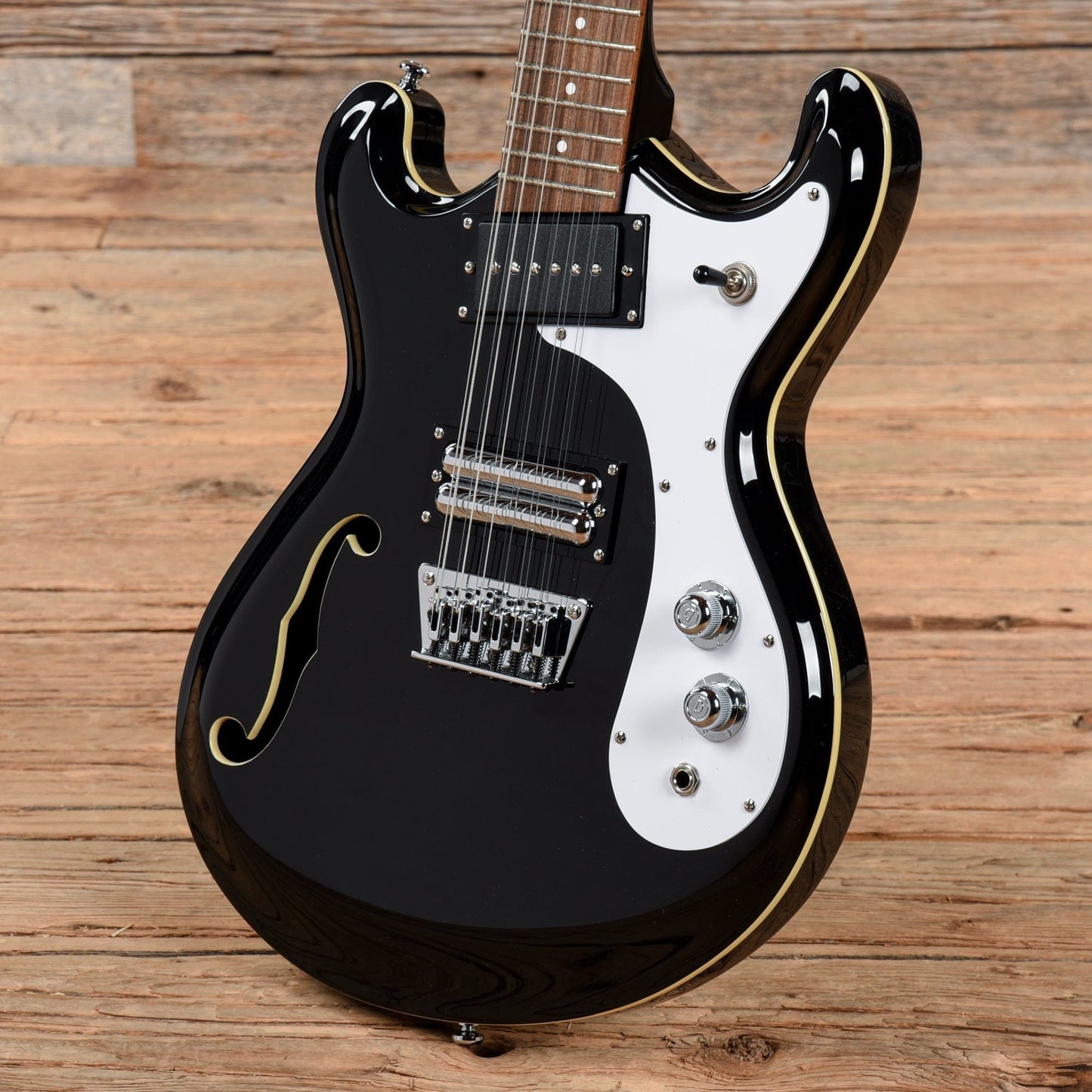 Danelectro '66 12-String Black Electric Guitars / Semi-Hollow