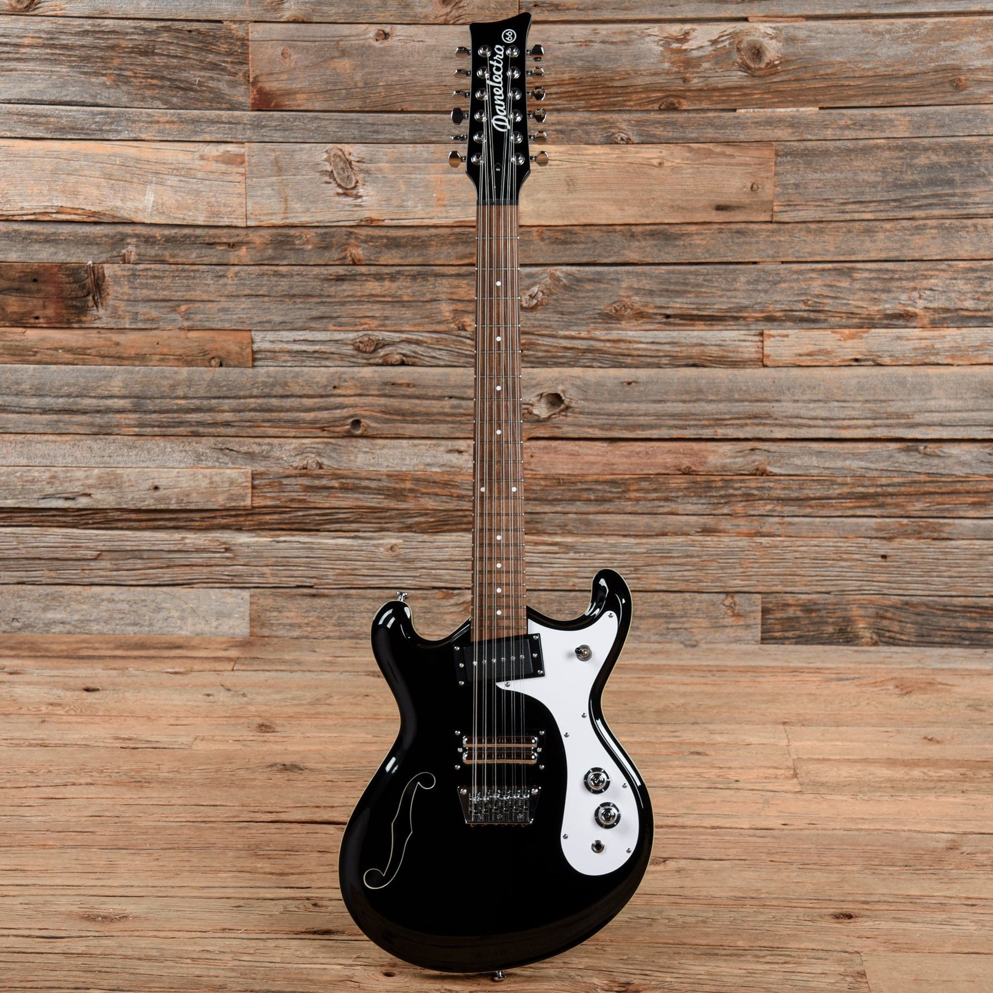 Danelectro '66 12-String Black Electric Guitars / Semi-Hollow