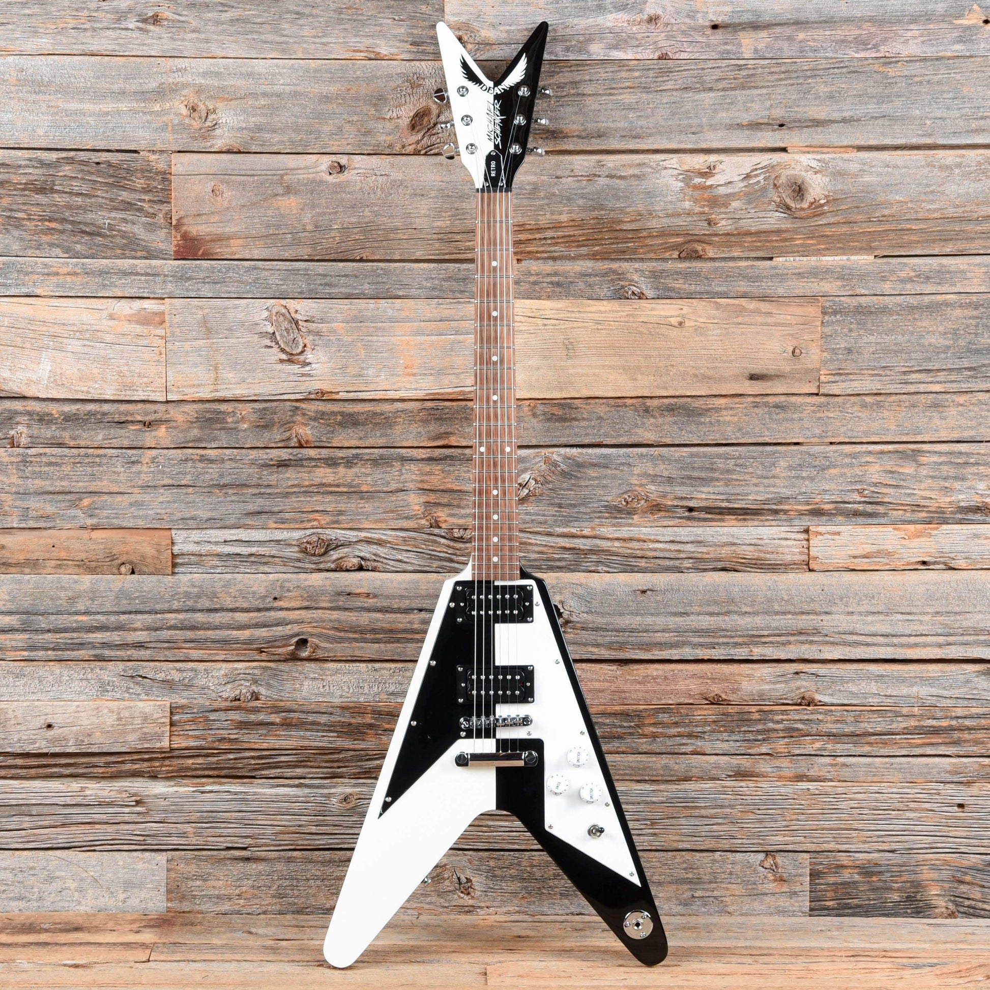 Dean Guitars Michael Schenker Signature Retro Black & White 2011 Electric Guitars / Solid Body