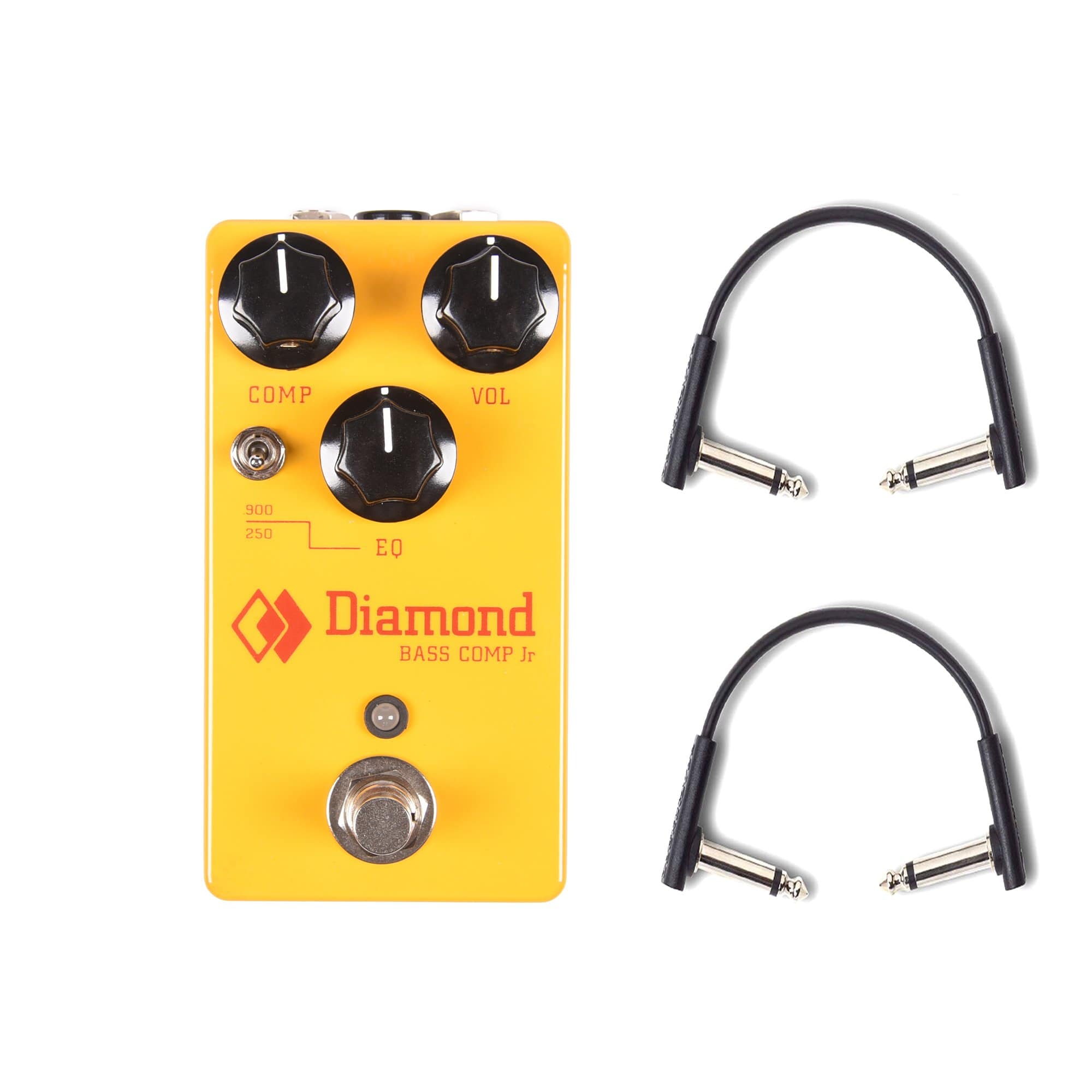 Diamond Bass Comp Jr Optical Compressor w/ EQ w/RockBoard Flat Patch Cables Bundle Effects and Pedals / Bass Pedals