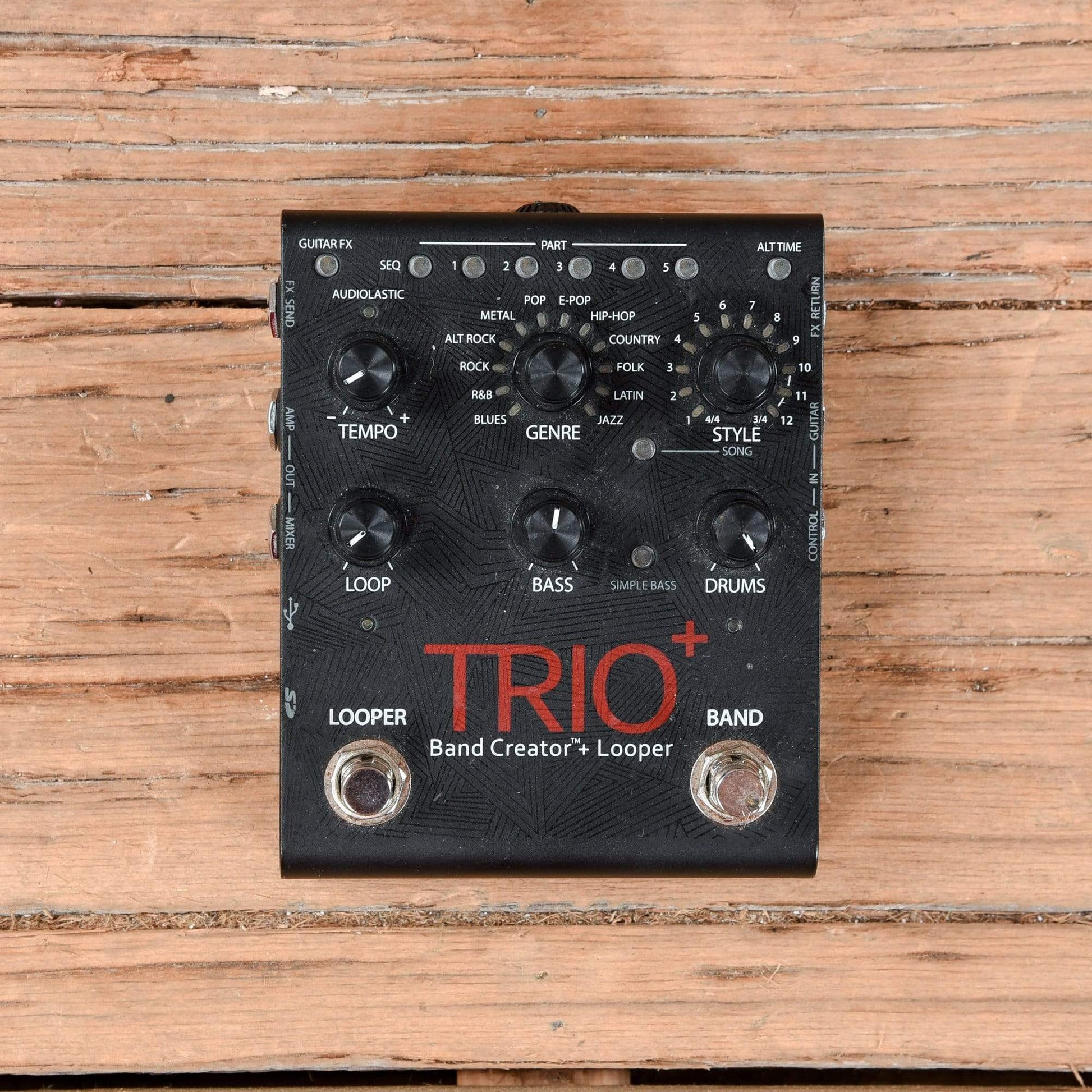 Digitech Trio Plus Band Creator with Looper Pedal w/FS3X Footswitch Effects and Pedals / Loop Pedals and Samplers