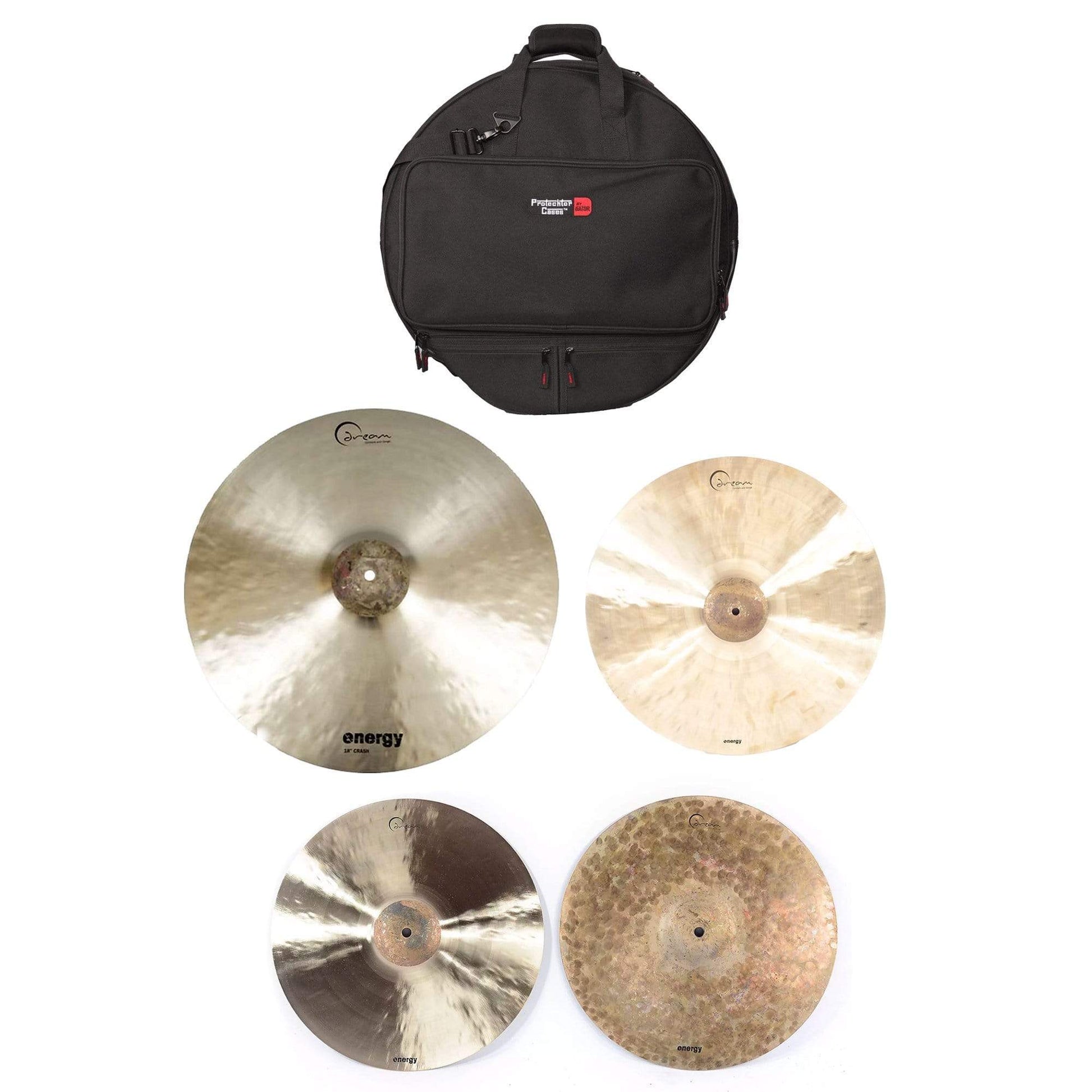 Dream 14/18/20" Dream Energy Cymbal Set (w/Gator 22" Backpack Cymbal Bag) Drums and Percussion / Cymbals / Cymbal Packs