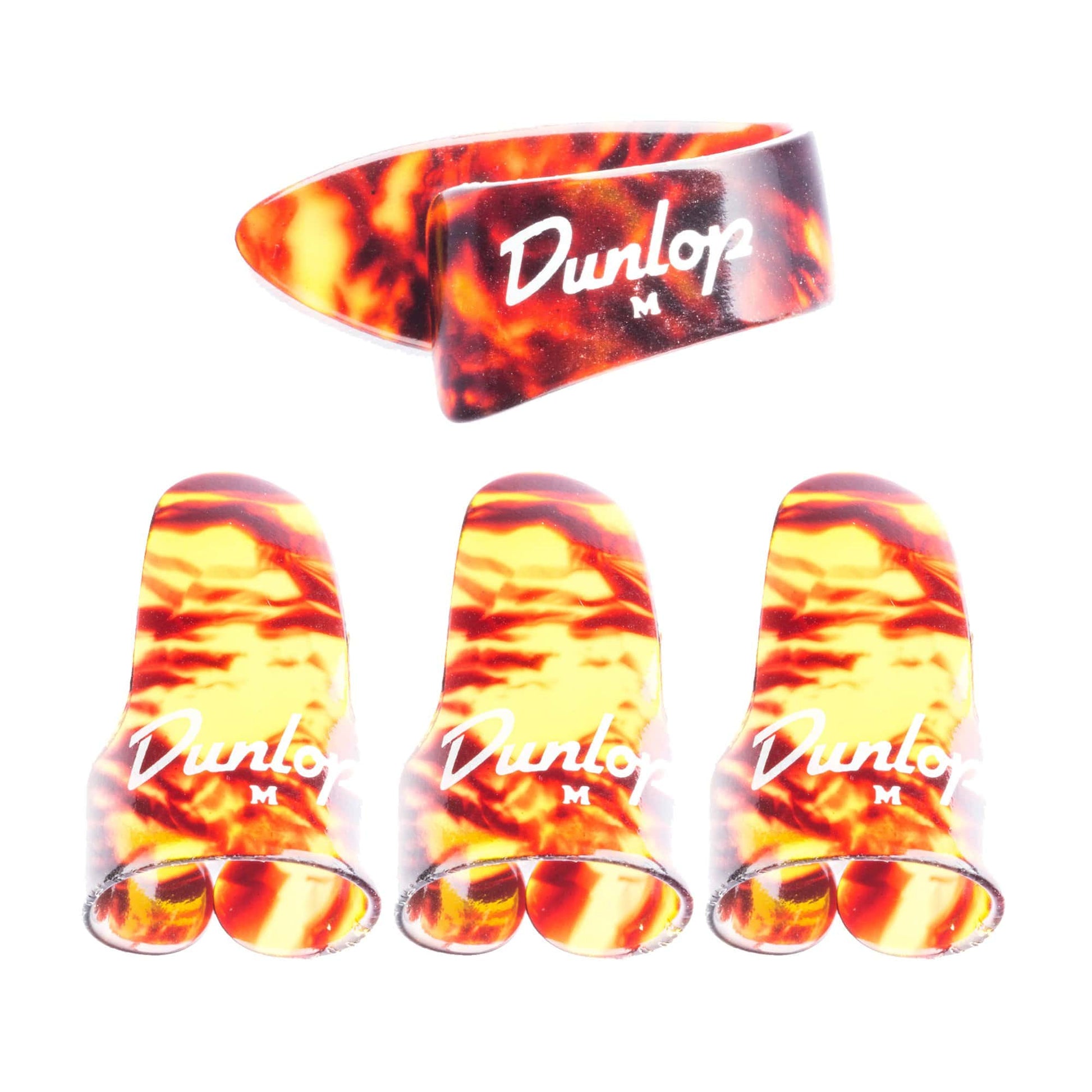 Dunlop Fingerpick Plastic Shell Medium Player Pack 3 Pack (9 Fingerpicks & 3 Thumbpick) Bundle Accessories / Picks