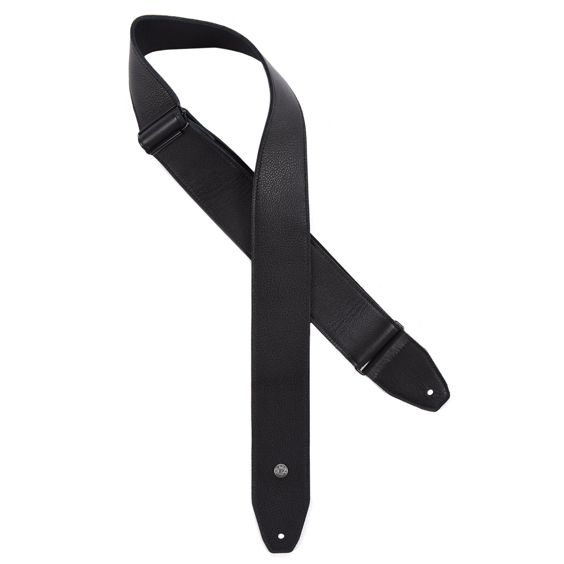 Dunlop Tri-Glide Black Leather 2.5" Strap Accessories / Straps