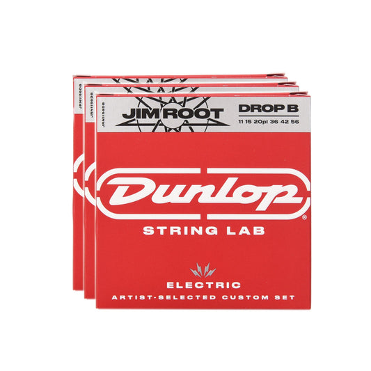 Dunlop String Lab Artist JRN1156DB Jim Root Drop B 11-56 3 Pack Bundle Accessories / Strings / Guitar Strings