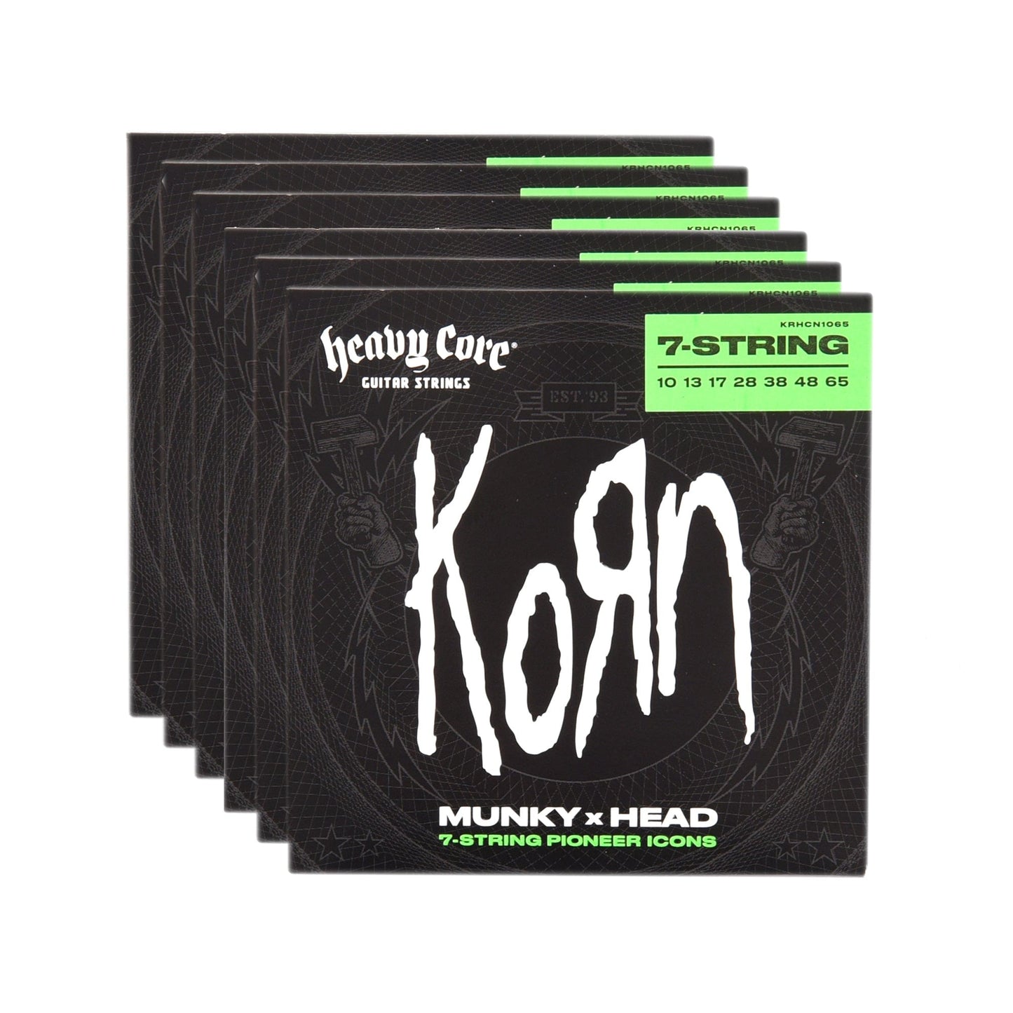 Dunlop String Lab Artist KRHCN1065 Korn Munky x Head 7-String Set 10-65 6 Pack Bundle Accessories / Strings / Guitar Strings