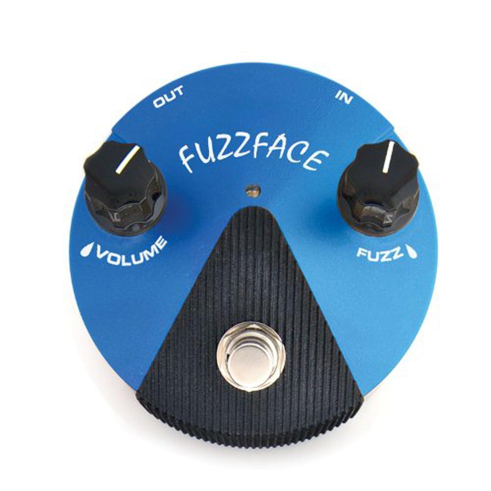 Dunlop Silicon Fuzz Face Mini Blue Bundle w/ Truetone 1 Spot Space Saving 9v Adapter Effects and Pedals / Fuzz