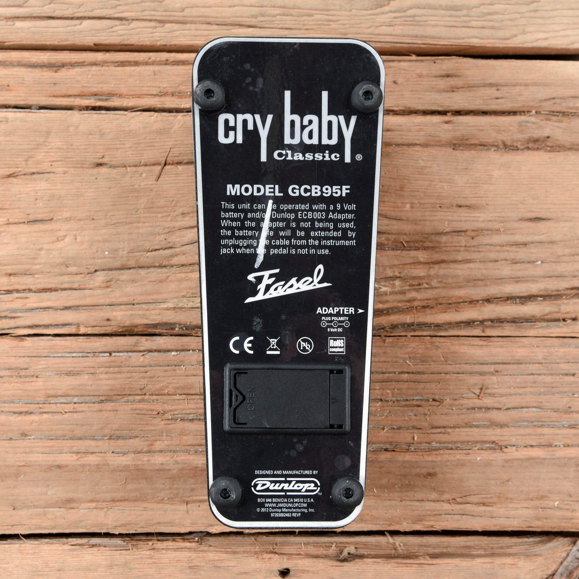Dunlop GCB-95F Cry Baby Classic Fasel Wah Pedal Effects and Pedals / Wahs and Filters