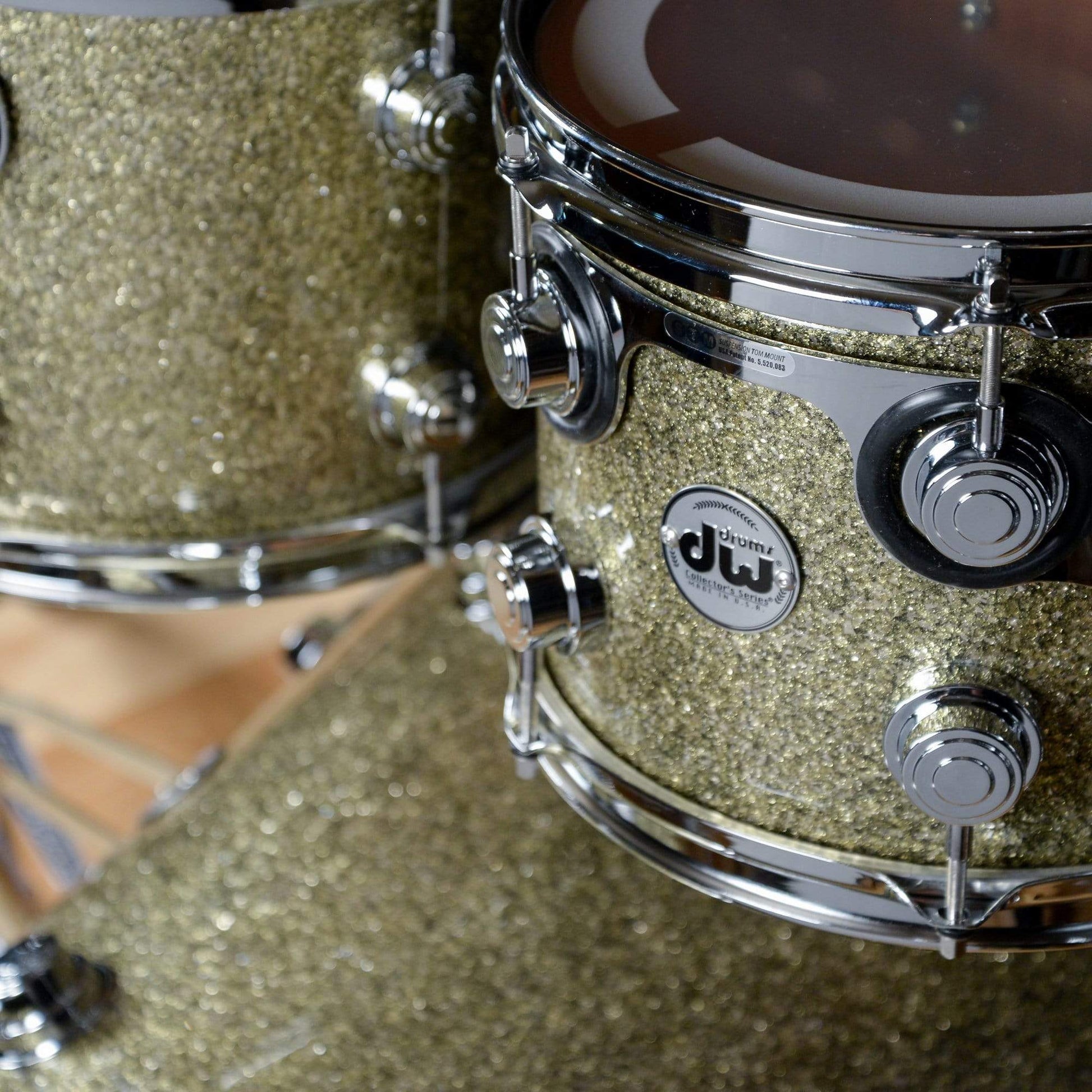 DW Collector's Series 10/12/14/20 4pc. Cherry/Mahogany Drum Kit Gold Galaxy Drums and Percussion / Acoustic Drums / Full Acoustic Kits