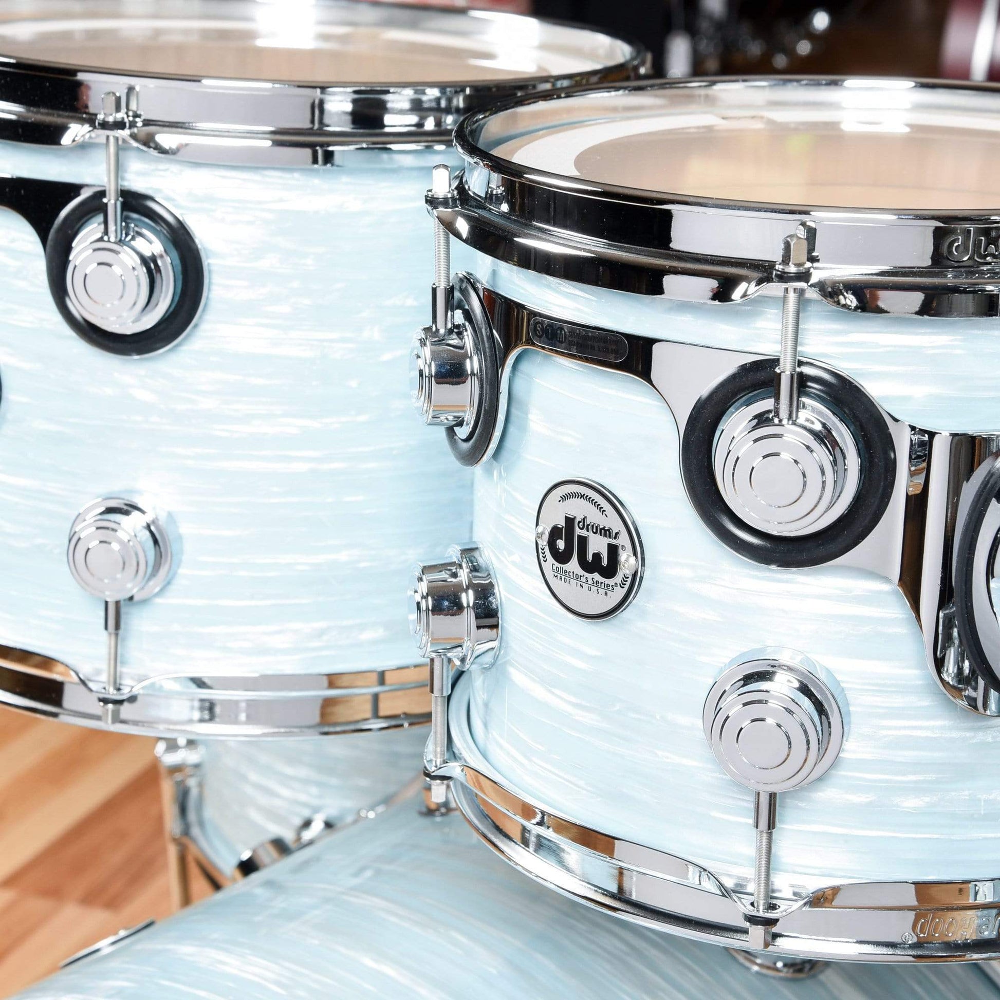 DW Collector's Series 10/12/16/22 4pc. Maple Drum Kit Pale Blue Oyster Drums and Percussion / Acoustic Drums / Full Acoustic Kits