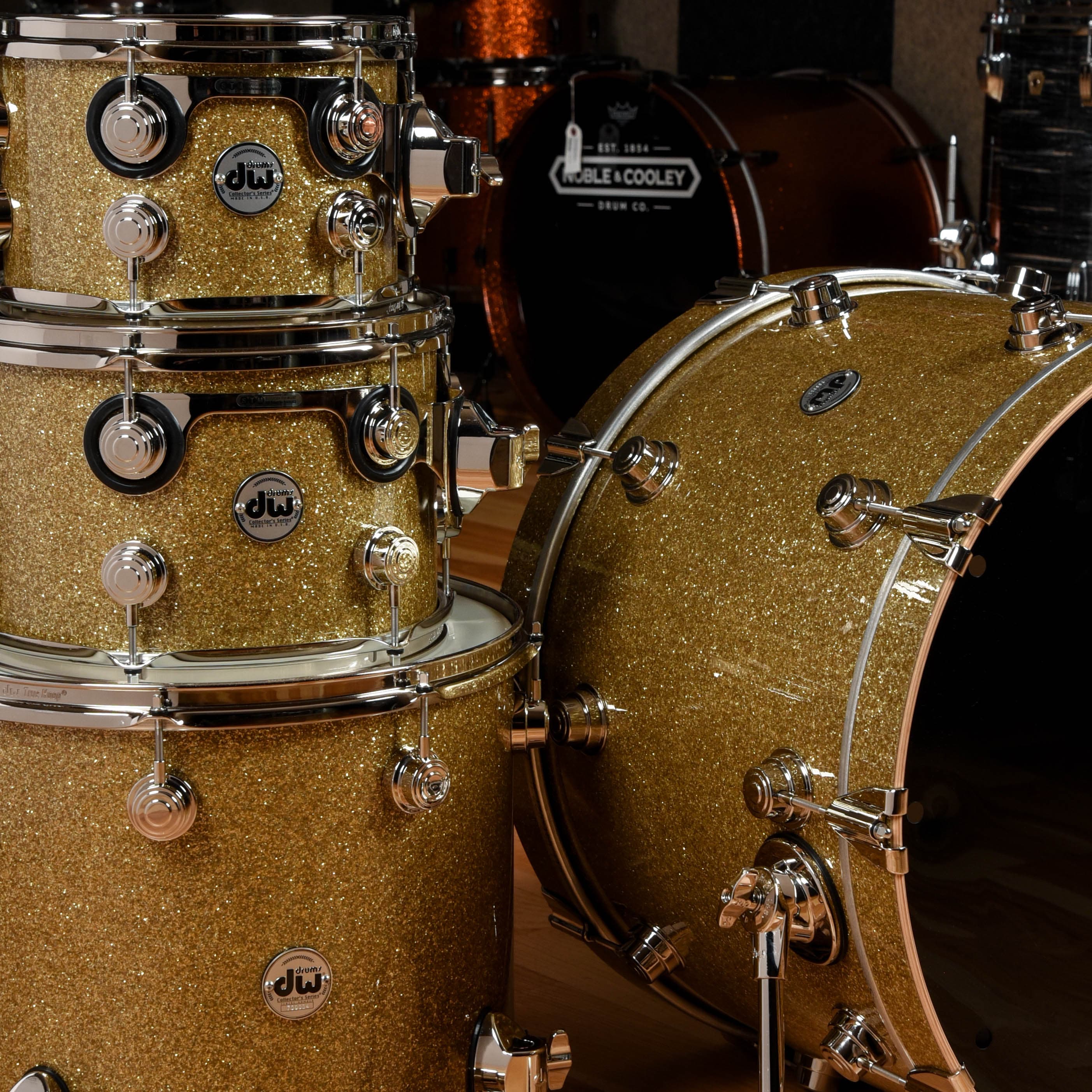 DW Collector's Series 10/12/16/22 4pc. Maple/Mahogany Drum Kit Gold Glass w/Nickel Hardware Drums and Percussion / Acoustic Drums / Full Acoustic Kits