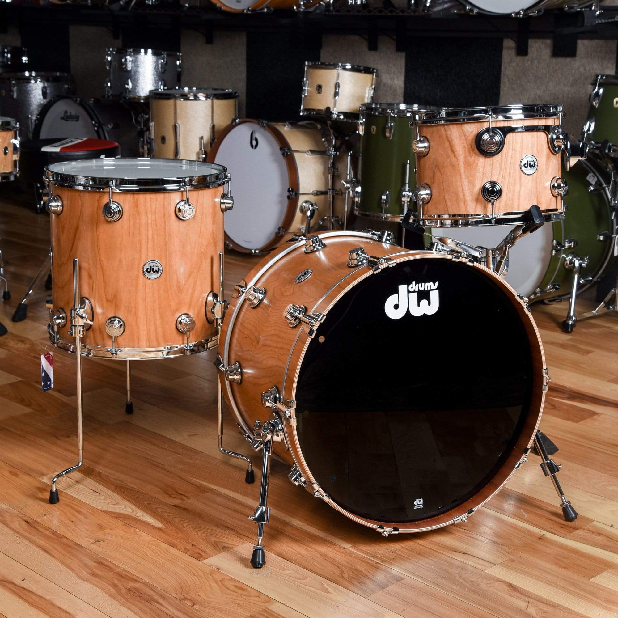 DW Collector's Series 13/16/22 3pc. Cherry/Mahogany Drum Kit Natural C ...