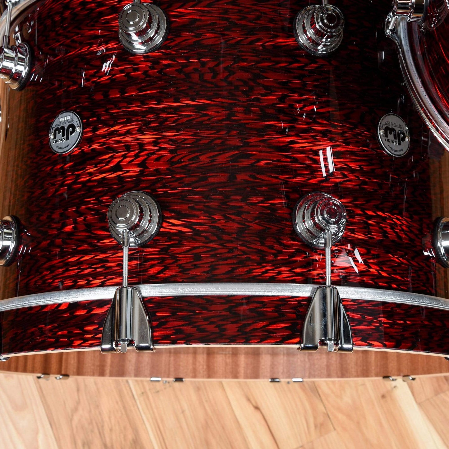 DW Collector's Series 13/16/22 3pc. Maple/Mahogany Drum Kit Red Silk Onyx Drums and Percussion / Acoustic Drums / Full Acoustic Kits