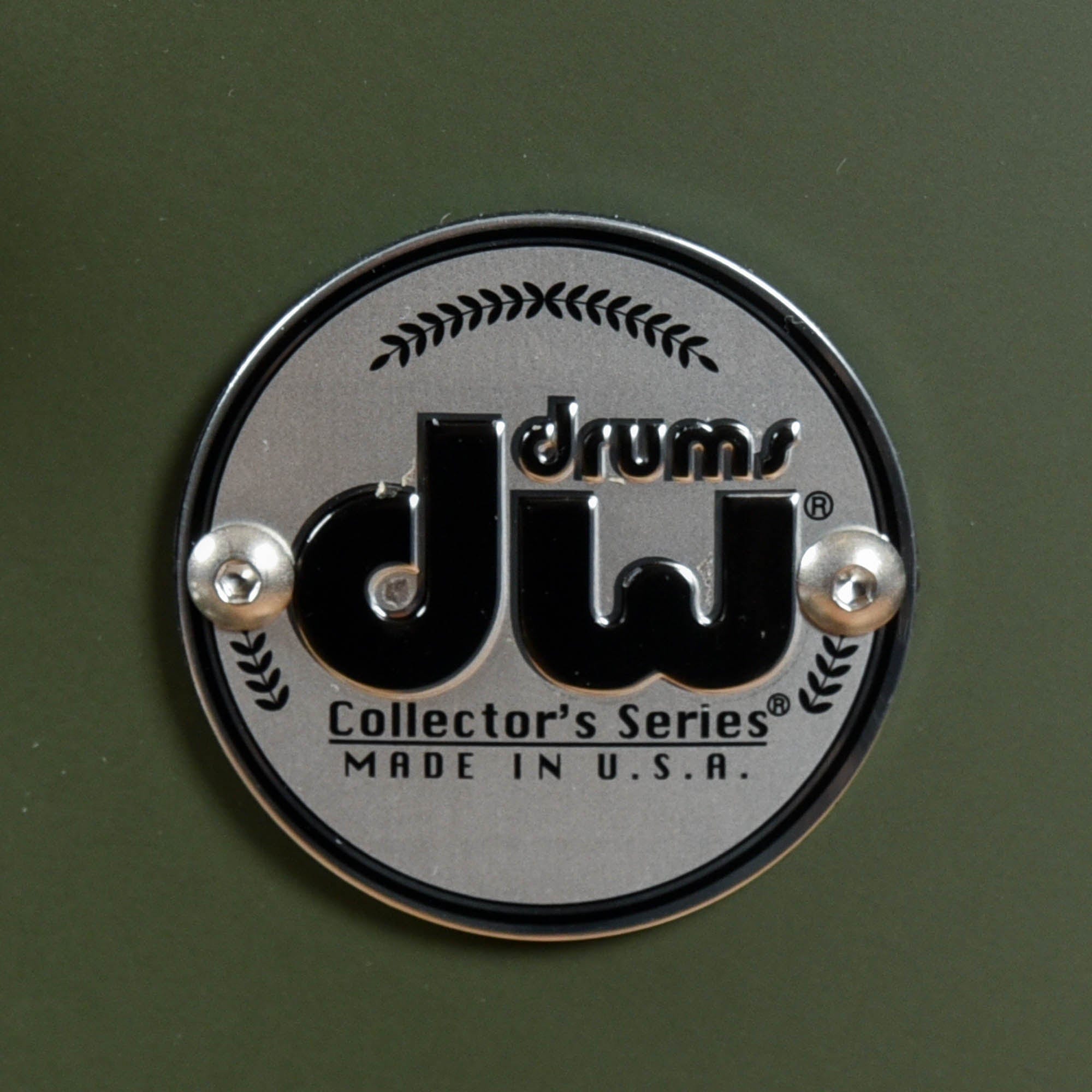 DW Collector's Series 13/16/22 3pc. Maple/Mahogany Drum Kit Solid Army Green Hard Satin w/Black Nickel Hdw Drums and Percussion / Acoustic Drums / Full Acoustic Kits