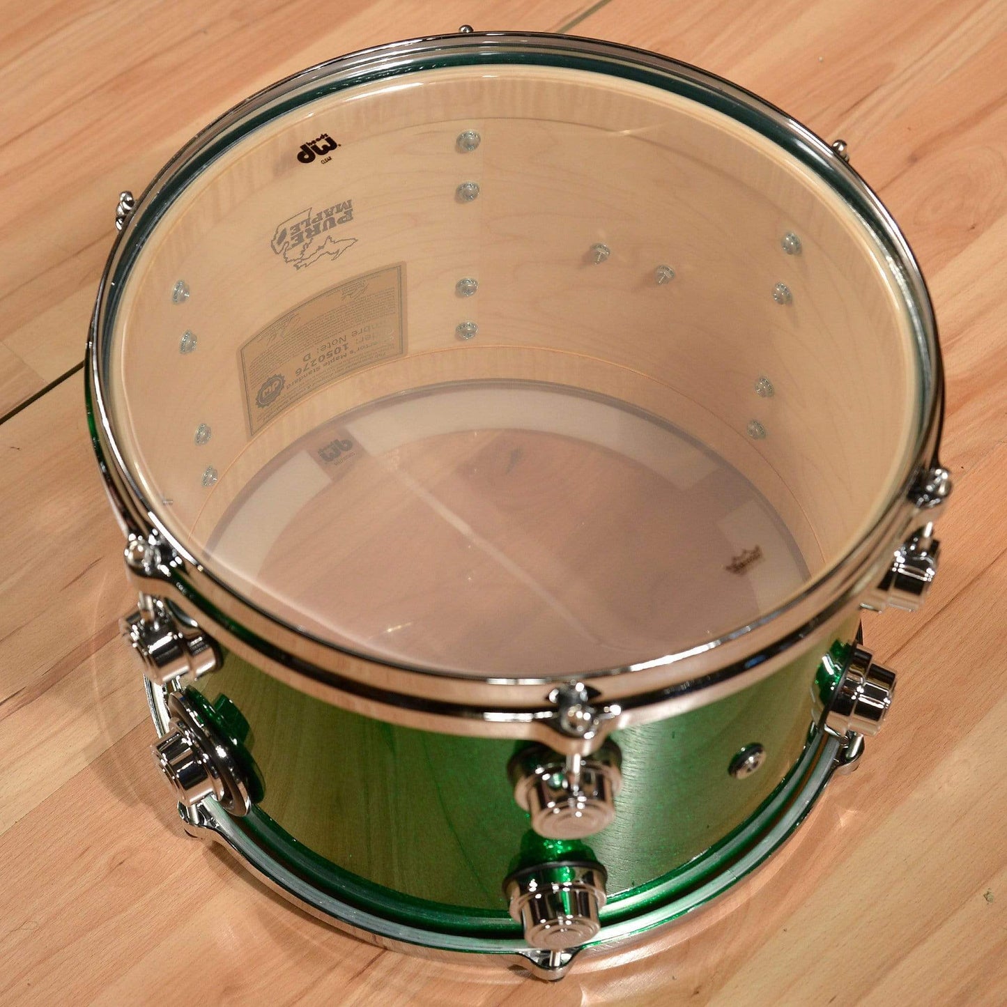 DW Collector's Series 13/16/24 3pc. Maple Drum Kit Green Sparkle Specialty Lacquer w/Die Cast Hoops Drums and Percussion / Acoustic Drums / Full Acoustic Kits