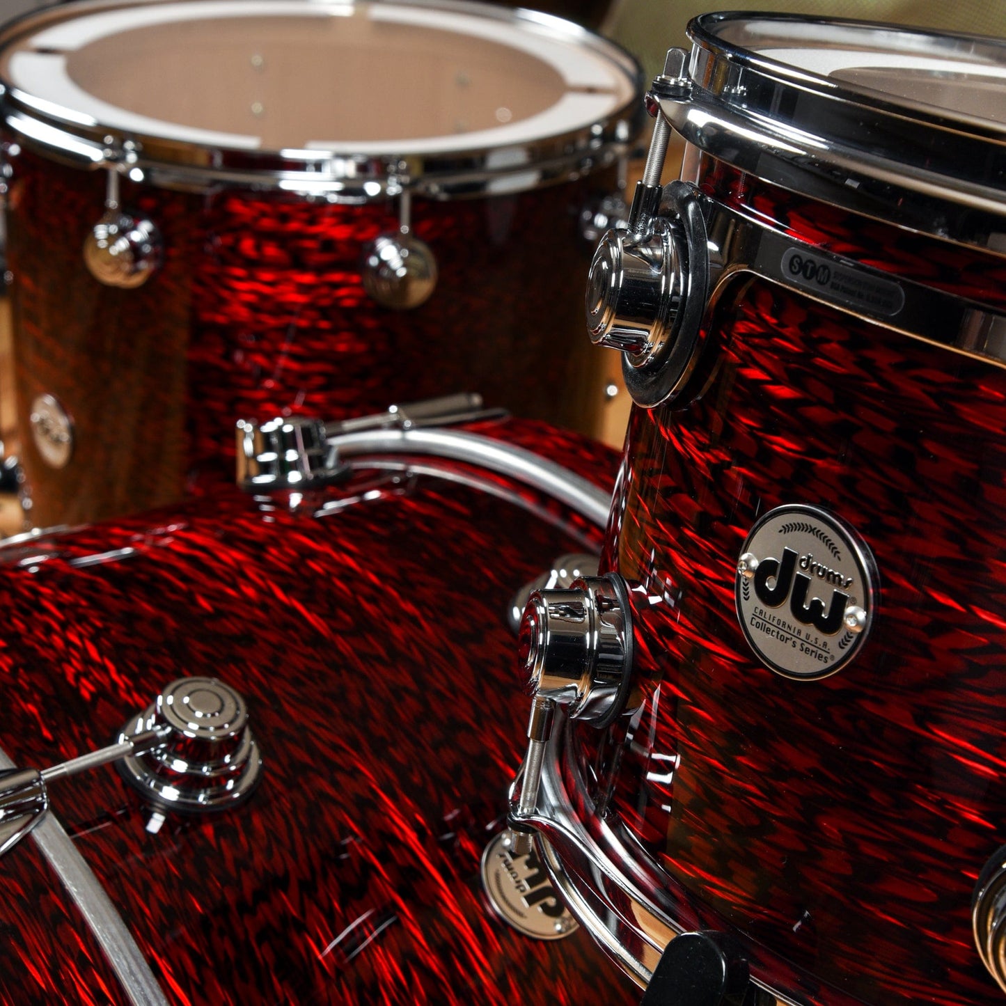 DW Collector's Series 13/16/24 3pc. Maple Drum Kit Red Silk Onyx Drums and Percussion / Acoustic Drums / Full Acoustic Kits