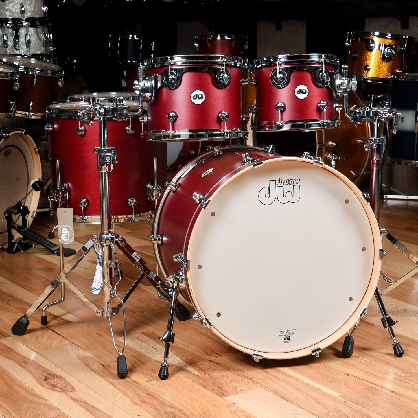 DW Design Series 10/12/16/22 4pc. Drum Kit Satin Deep Cherry Drums and Percussion / Acoustic Drums / Full Acoustic Kits