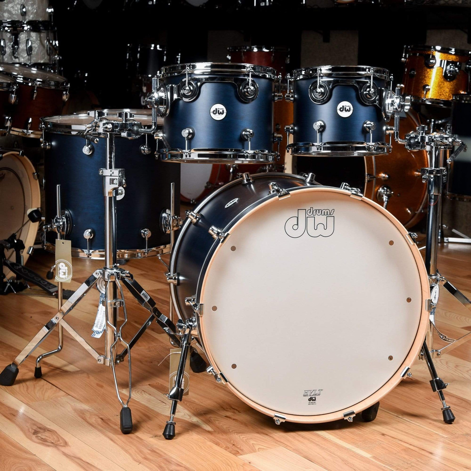 DW Design Series 10/12/16/22 4pc. Drum Kit Satin Midnight Blue Drums and Percussion / Acoustic Drums / Full Acoustic Kits