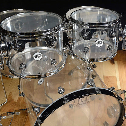 DW Design Series 10/12/16/22/5.5x14 5pc. Acrylic Drum Kit Clear Drums and Percussion / Acoustic Drums / Full Acoustic Kits