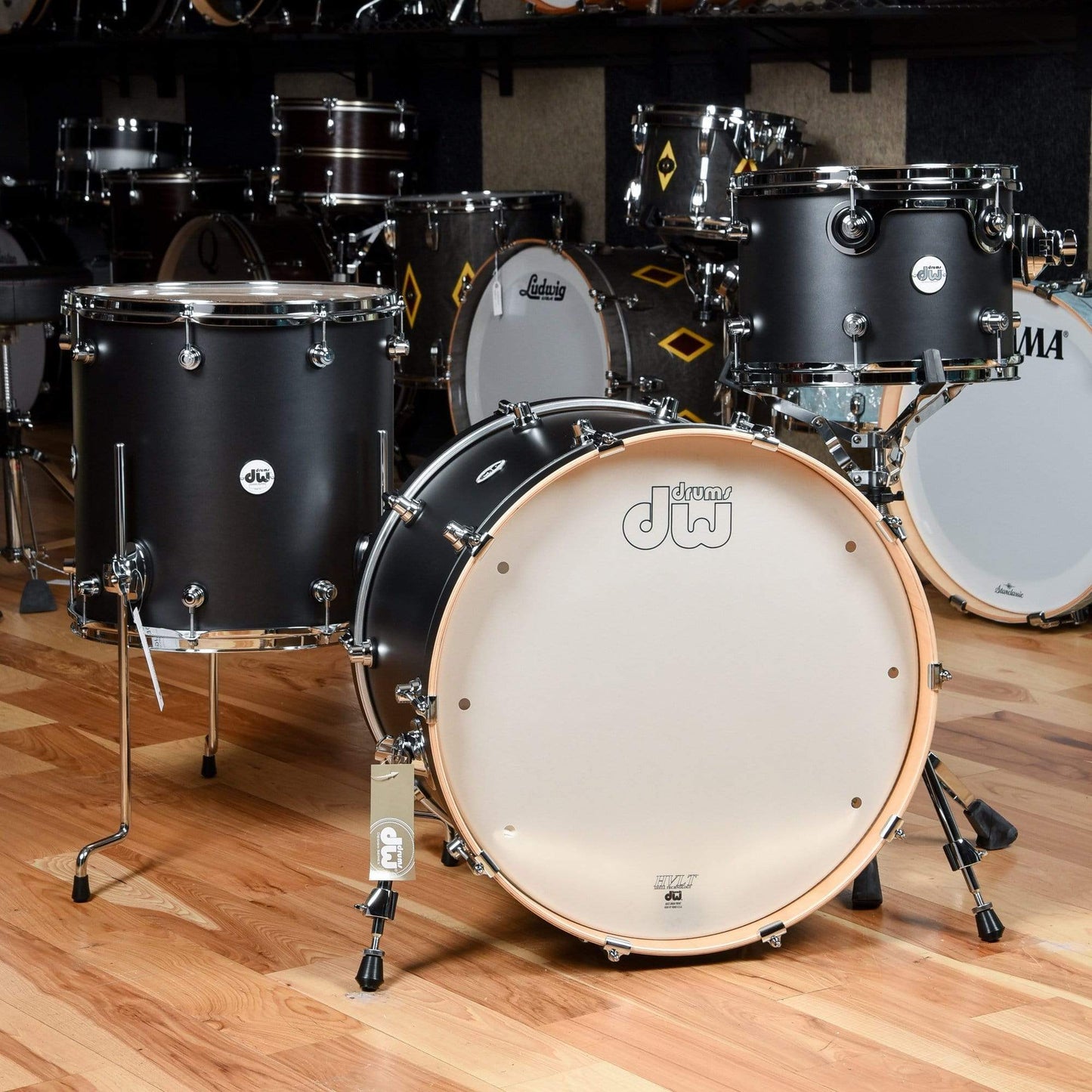 DW Design Series 13/16/22 3pc. Drum Kit Iron Satin Metallic Drums and Percussion / Acoustic Drums / Full Acoustic Kits