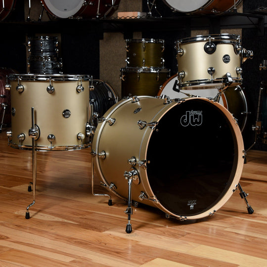 DW Performance Series 13/16/22 3pc. Drum Kit Gold Mist Hard Satin Lacquer Drums and Percussion / Acoustic Drums / Full Acoustic Kits