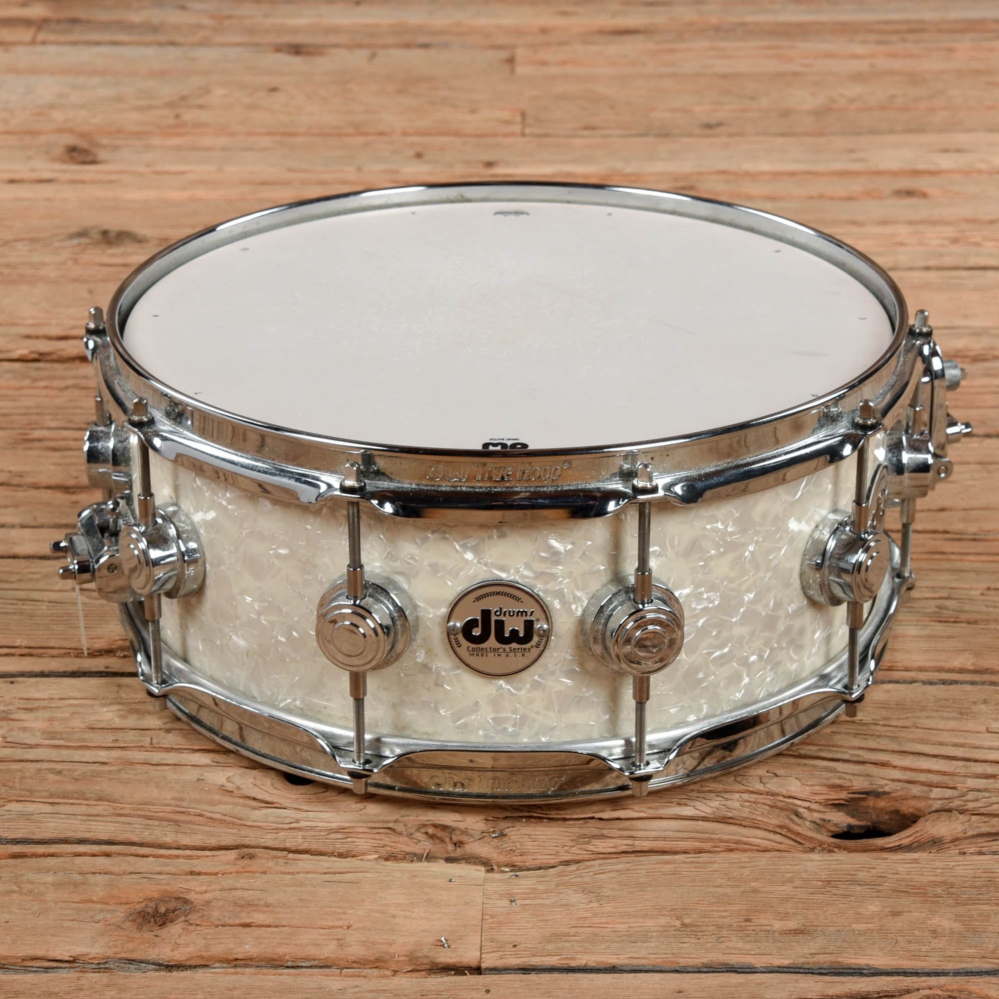 DW 5x14 Collector's Series Snare Drum White Marine Pearl USED Drums and Percussion / Acoustic Drums / Snare