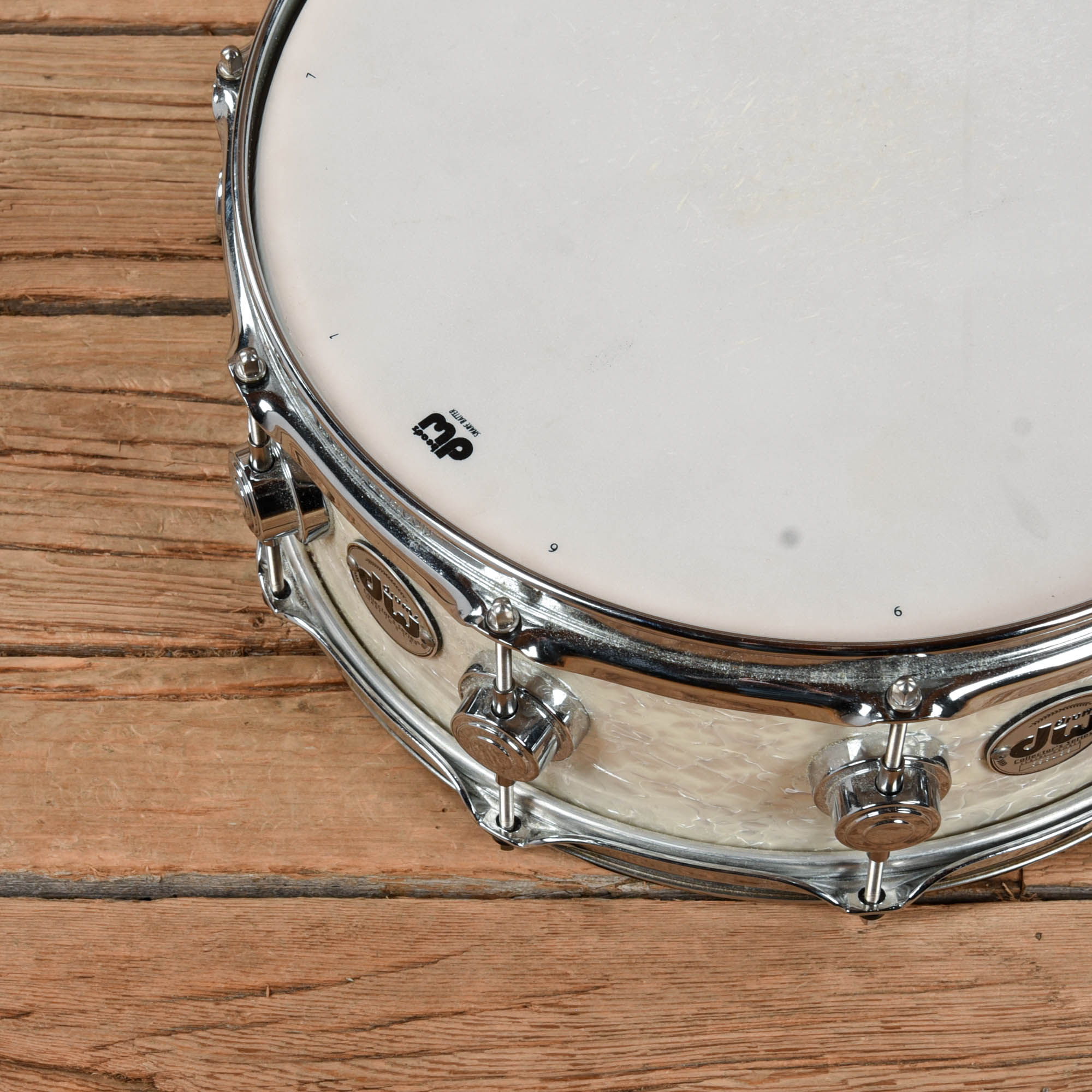 DW 5x14 Collector's Series Snare Drum White Marine Pearl USED Drums and Percussion / Acoustic Drums / Snare