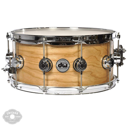 DW 6.5x14 Cherry Wood Snare Drum Natural Satin Oil Drums and Percussion / Acoustic Drums / Snare