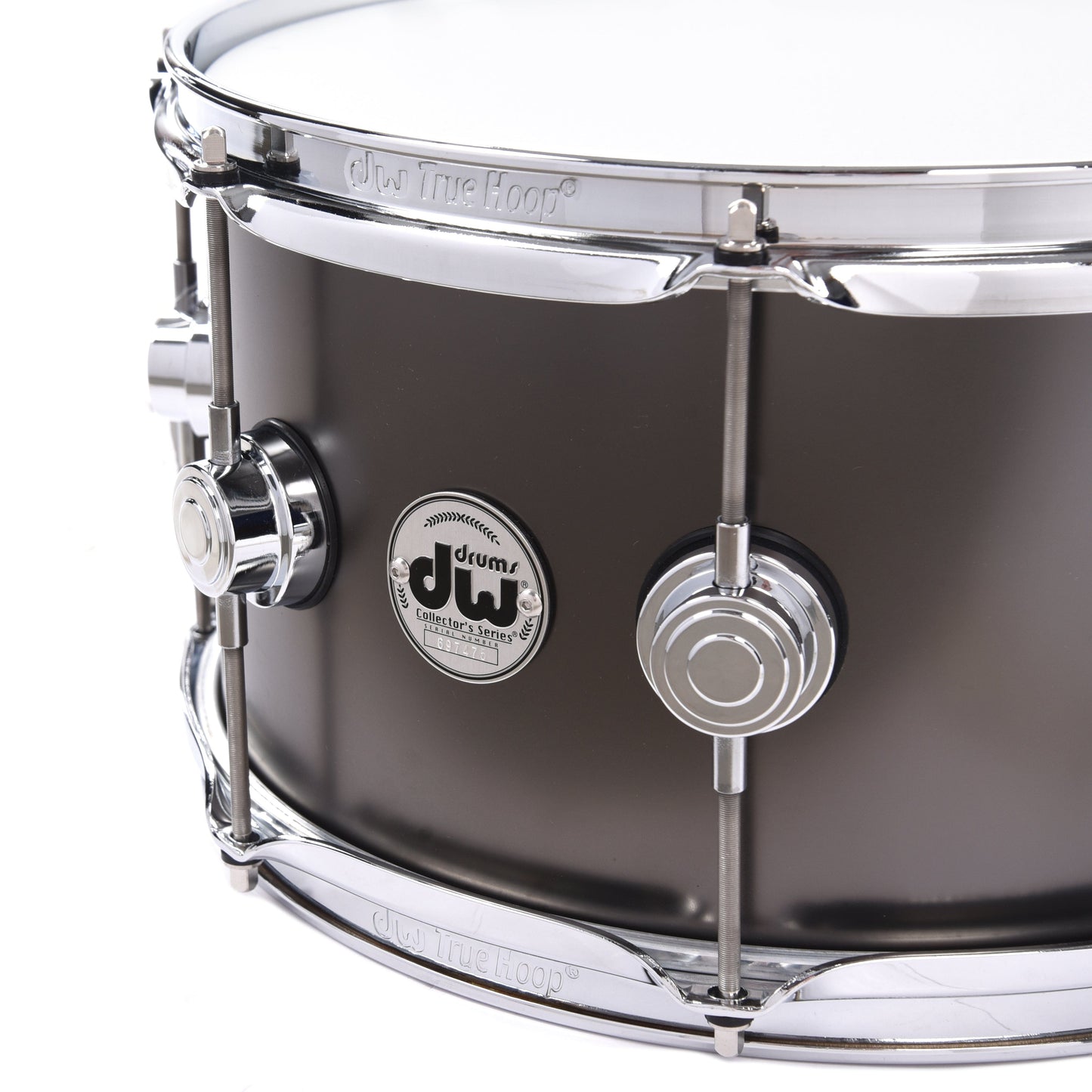 DW 7x13 Satin Black Over Brass Snare Drum w/Chrome Hdw Drums and Percussion / Acoustic Drums / Snare