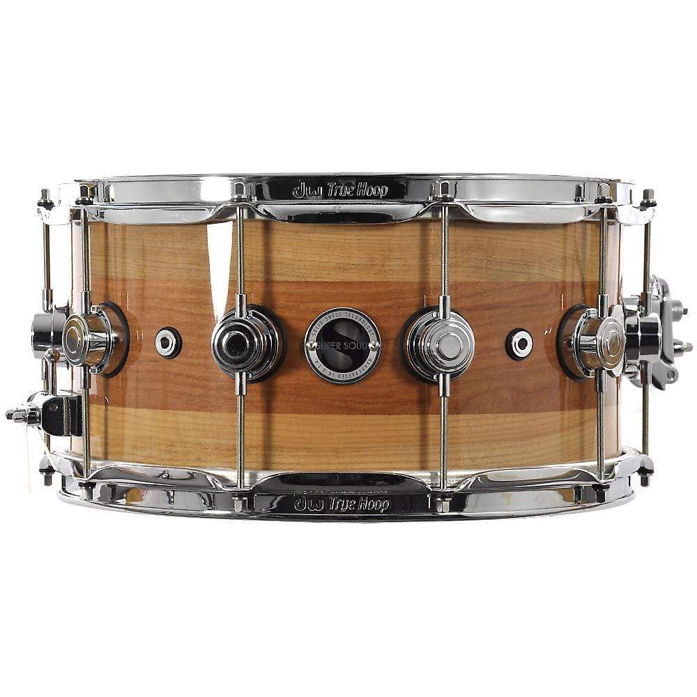 DW 7x14 Super Solid Edge Maple/Cherry/Maple Snare Drum Lacquer Custom Drums and Percussion / Acoustic Drums / Snare