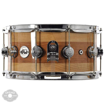 DW 7x14 Super Solid Edge Maple/Cherry/Maple Snare Drum Lacquer Custom Drums and Percussion / Acoustic Drums / Snare