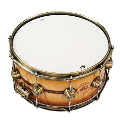 DW Collector's Series 6.5x14 50th Anniversary Snare Drum Burnt Toast Quilted Maple Burst w/Rosewood Inlays & Antique Gold Hdw Drums and Percussion / Acoustic Drums / Snare