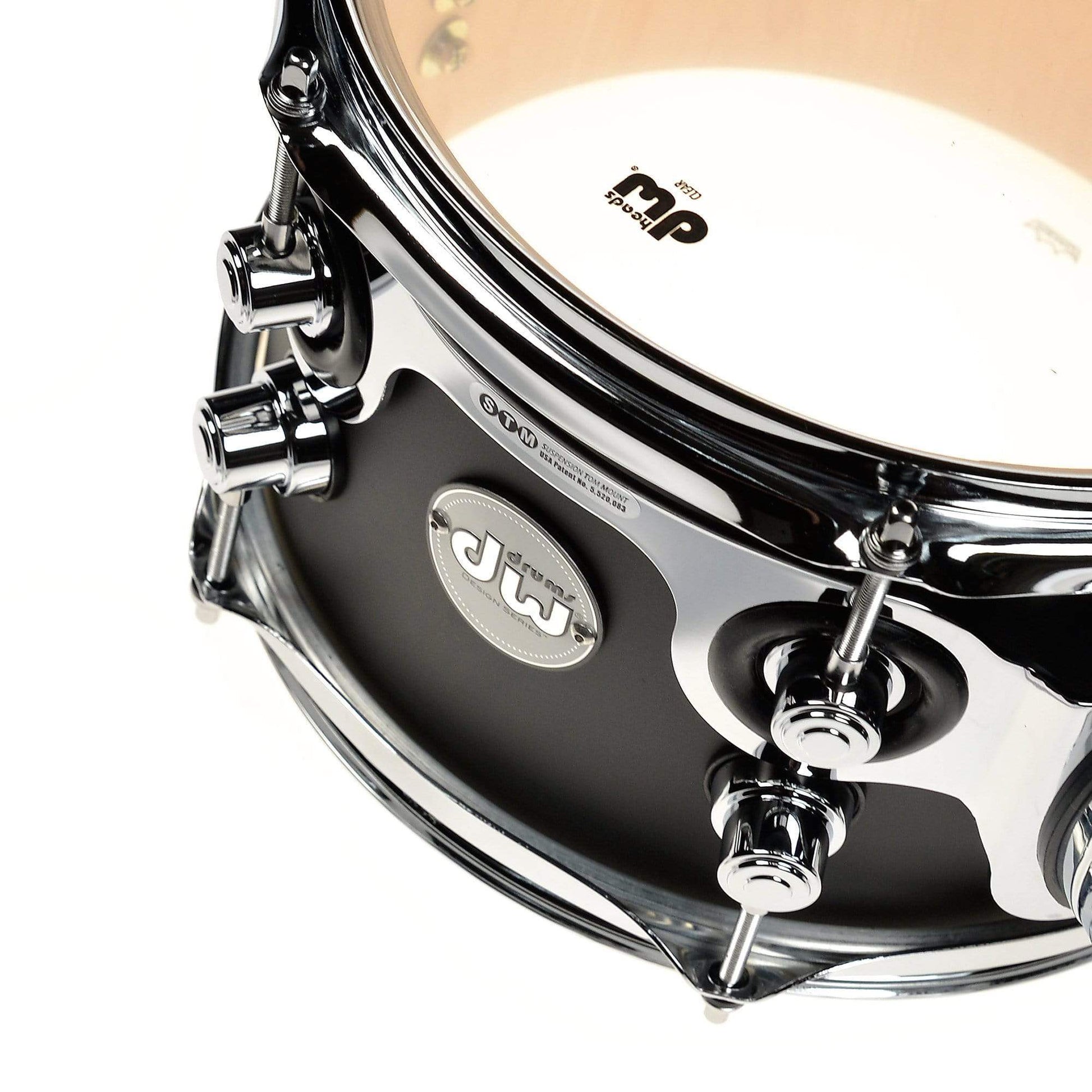DW 7x10 Design Satin Black Tom Chrome Hardware Drums and Percussion / Acoustic Drums / Tom