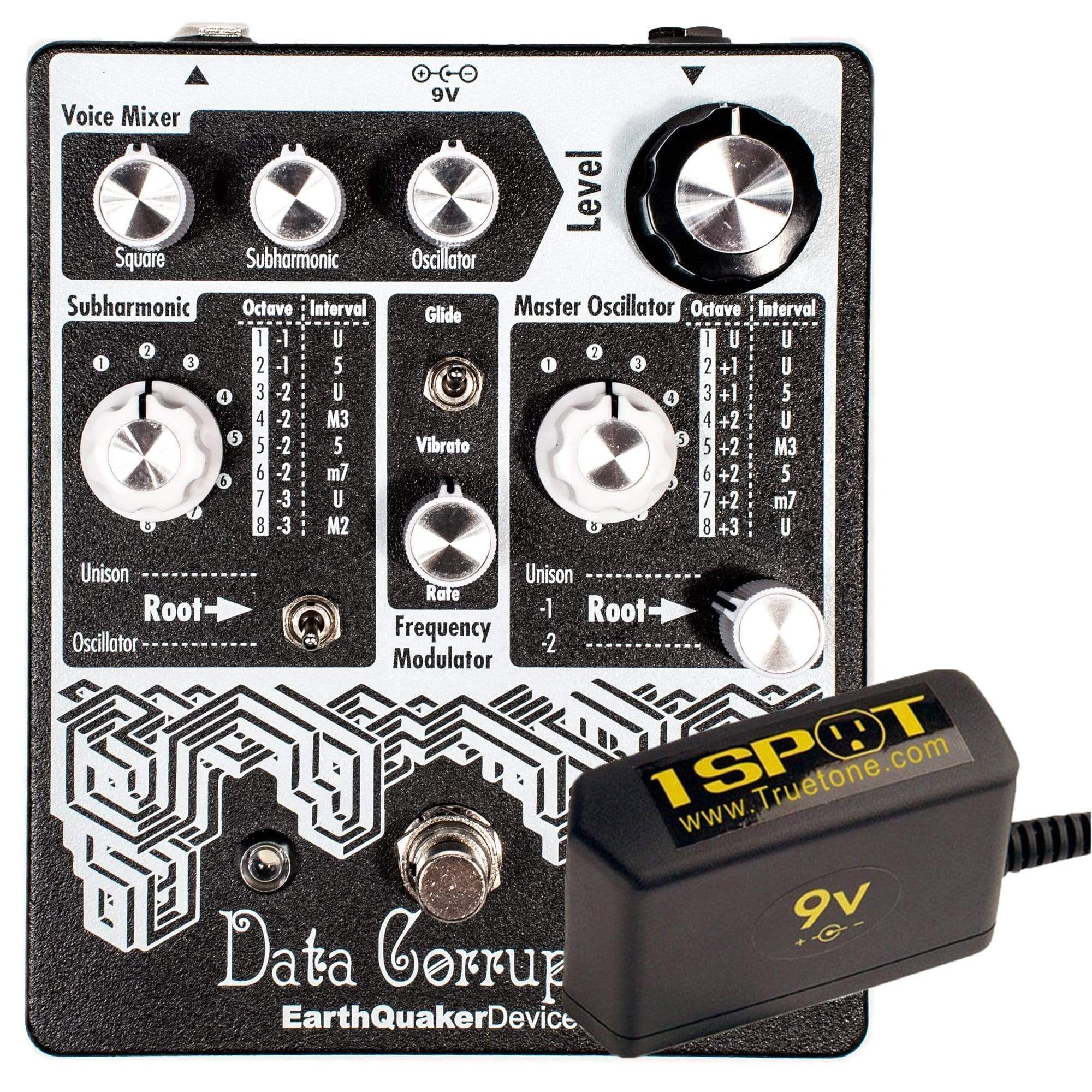 Earthquaker Devices Data Corrupter Modulated Monophonic Harmonizing PLL Bundle w/ Truetone 1 Spot 9v Adapter Effects and Pedals / Fuzz