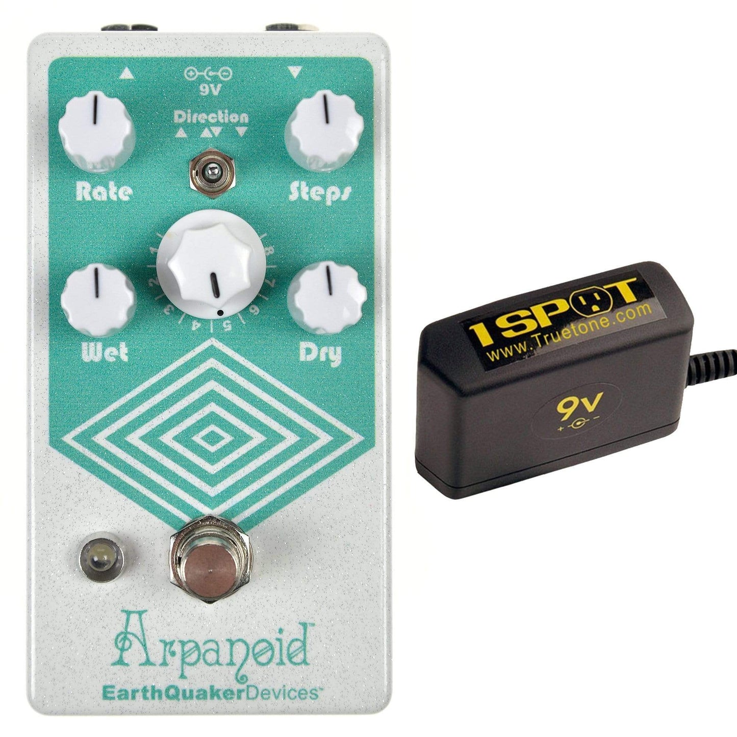 Earthquaker Devices Arpanoid Polyphonic Pitch Arpeggiator v2 Bundle w/ Truetone 1 Spot Space Saving 9v Adapter Effects and Pedals / Octave and Pitch