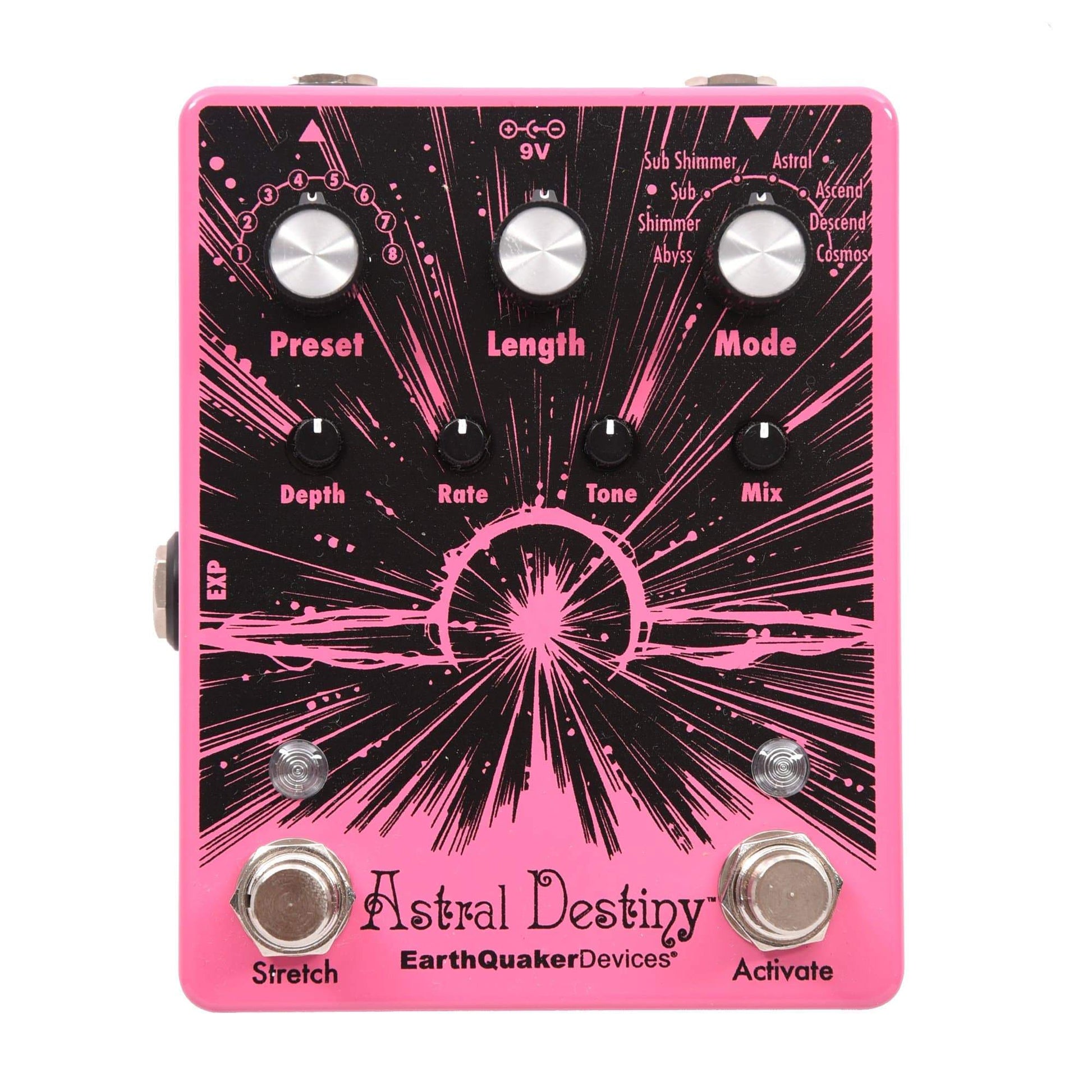 Earthquaker Devices Astral Destiny Octal Octave Reverberation Odyssey Pink & Black Effects and Pedals / Octave and Pitch