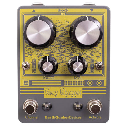 Earthquaker Devices Gray Channel Dynamic Dirt Doubler Bundle w/ Truetone 1 Spot Space Saving 9v Adapter Effects and Pedals / Overdrive and Boost