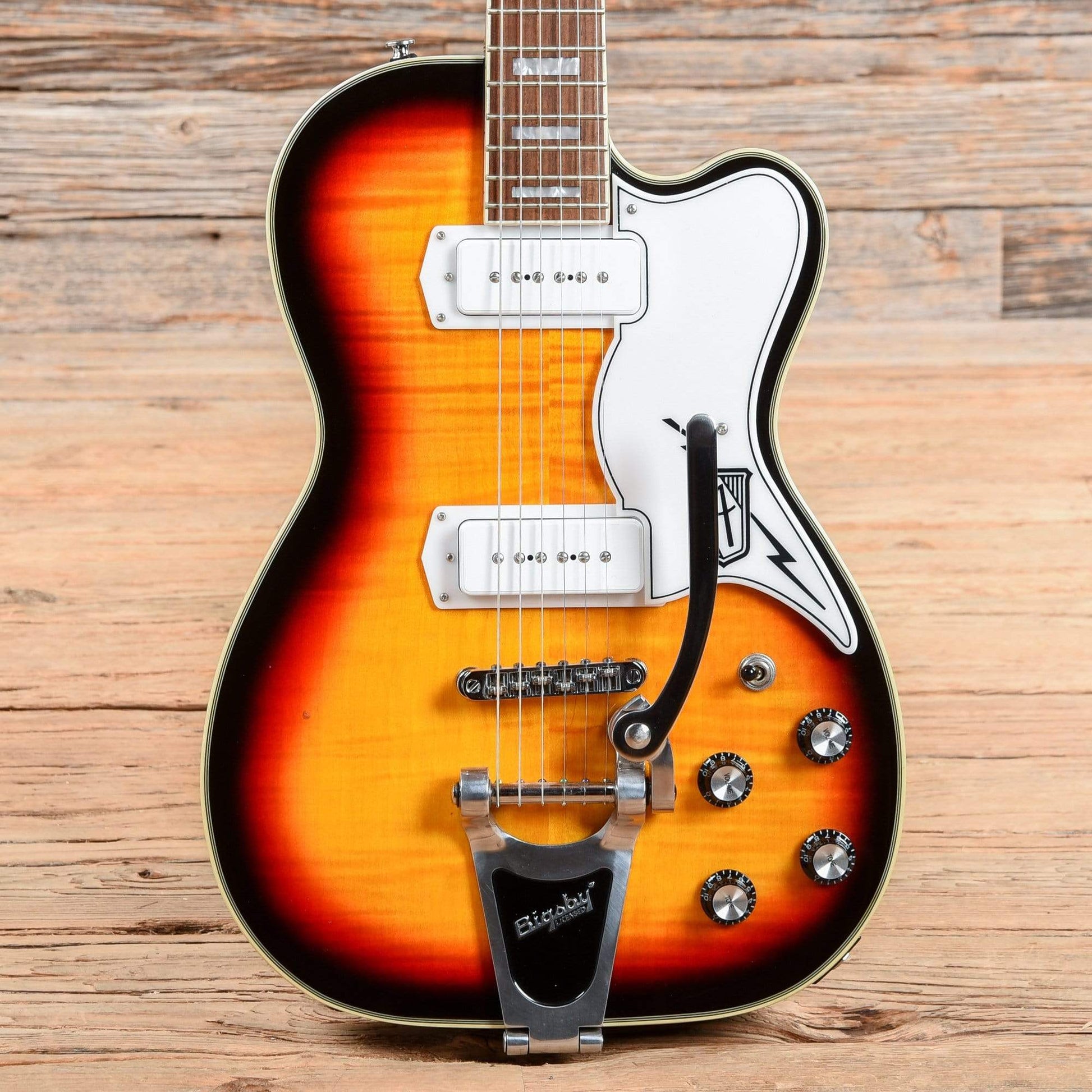 Eastwood Airline Tuxedo CB 3-Tone Sunburst Electric Guitars / Hollow Body