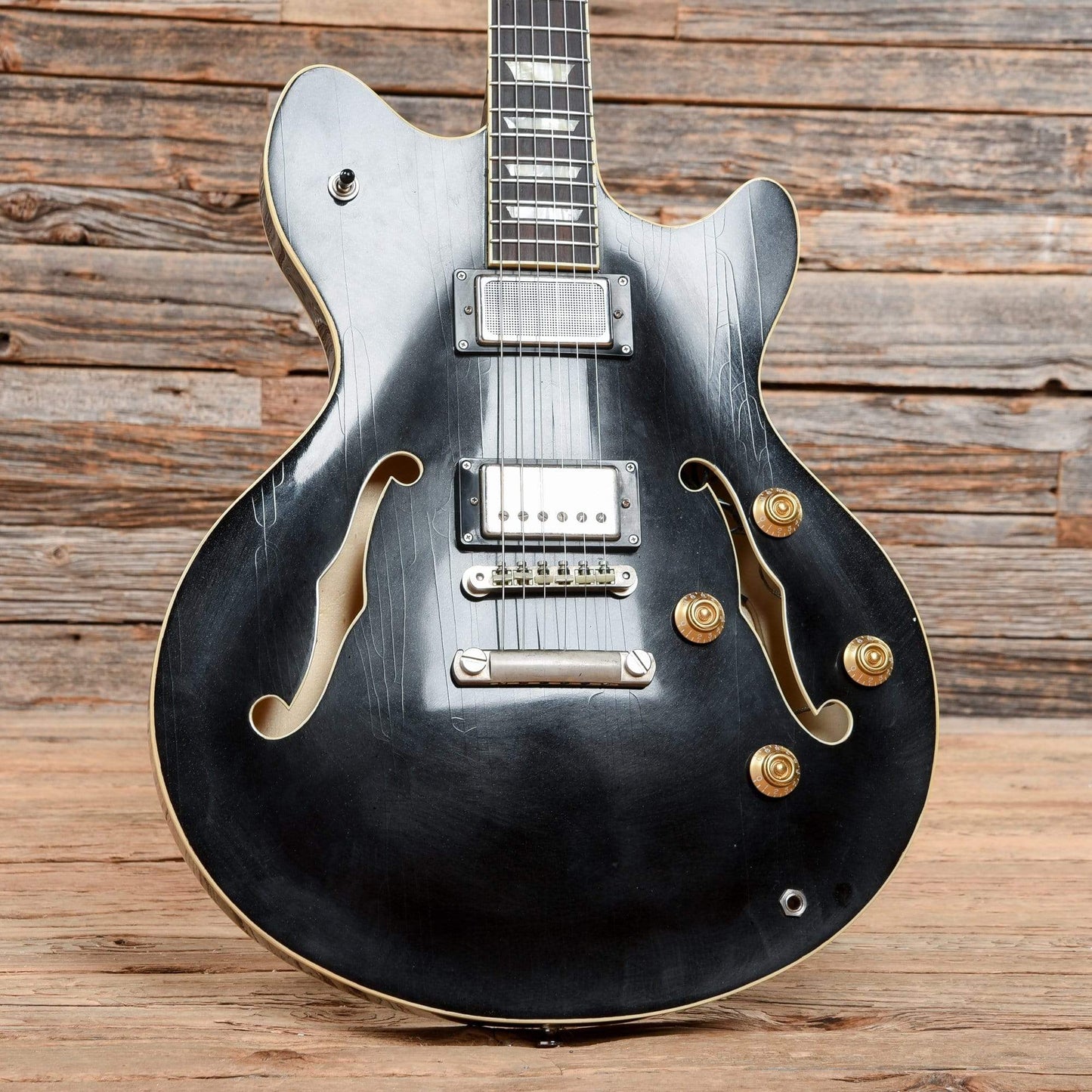 Echopark Esperanto Custom Black Electric Guitars / Semi-Hollow