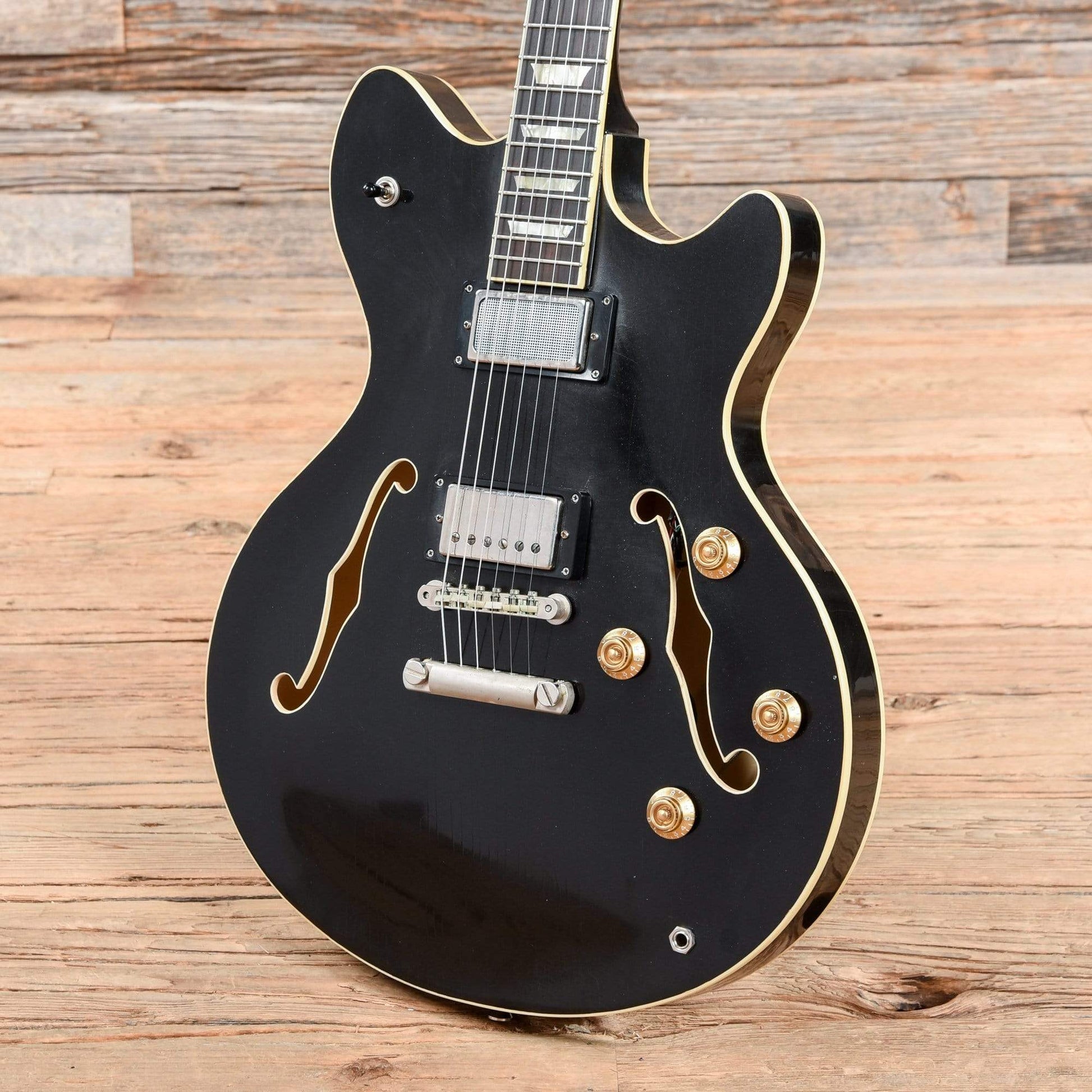 Echopark Esperanto Custom Black Electric Guitars / Semi-Hollow