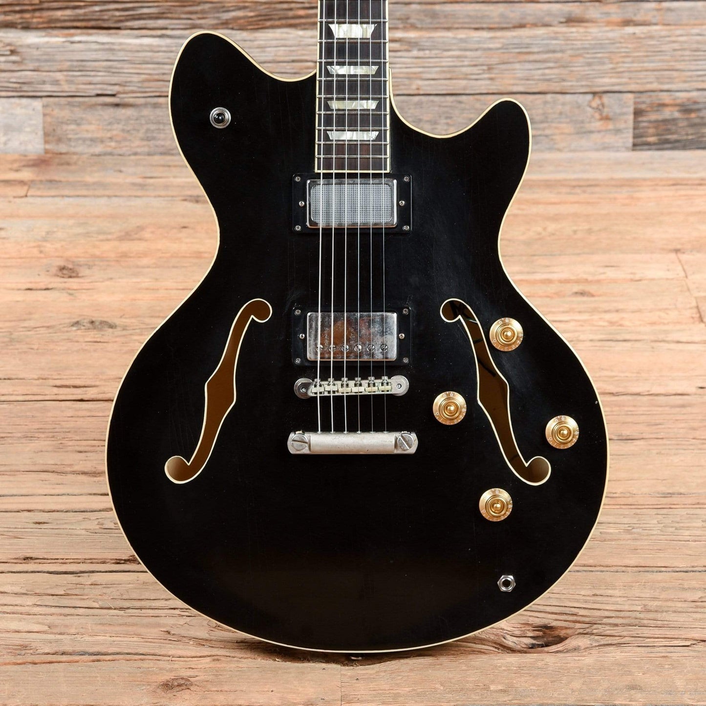 Echopark Esperanto Custom Black Electric Guitars / Semi-Hollow